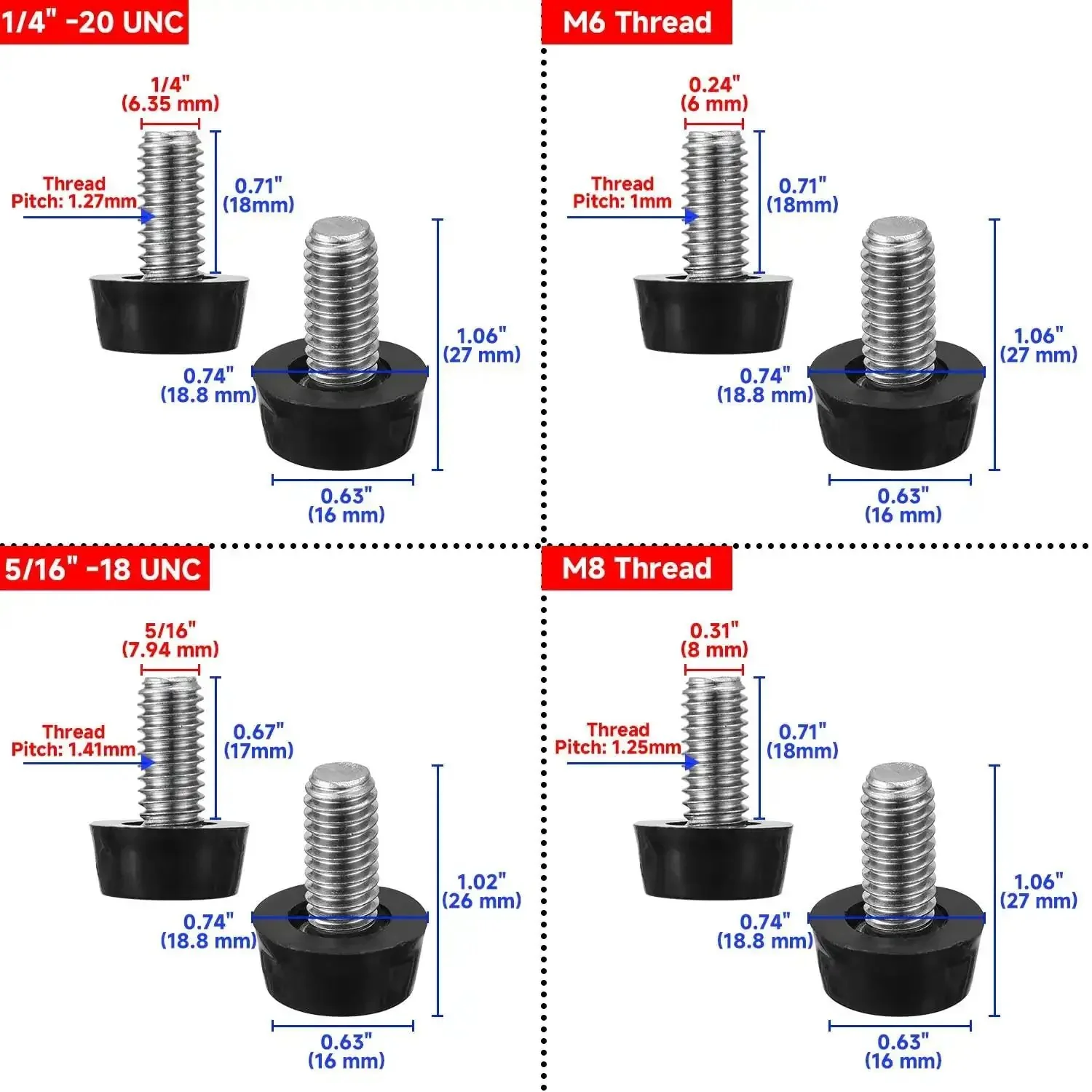 M8 Thread Adjustable Furniture Levelers 20 Pcs Screw In Feet Galvanized Steel For Table Chair And Furniture Legs Easy Install With Smooth Glide And Rock Solid Leveling - Image 7