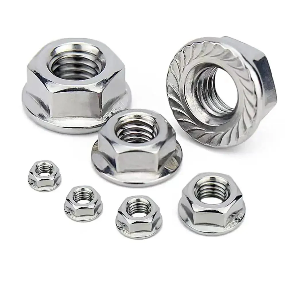 M8 X 1.25mm Serrated Flange Nuts DIN6923 304 Stainless Steel Full Thread Hex Lock Nuts 20 Pack For Industrial Construction And DIY Projects Heavy Duty Corrosion Resistant Fasteners - Image 4