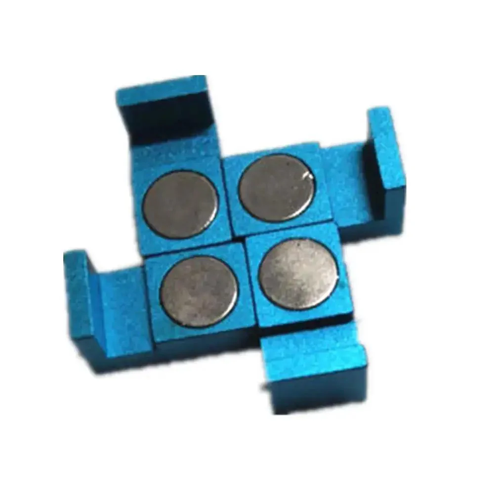 Magnetic Parallel Keepers For Vise And CNC Machining, Ultra Strong Rare Earth Magnets, Durable Aluminum Build With Blue Powder Coat, Easy To Use And Clean, Attracts Ferrous Chips For Smart Chip Management, Includes Four Holders For Flexible Setup - Image 7