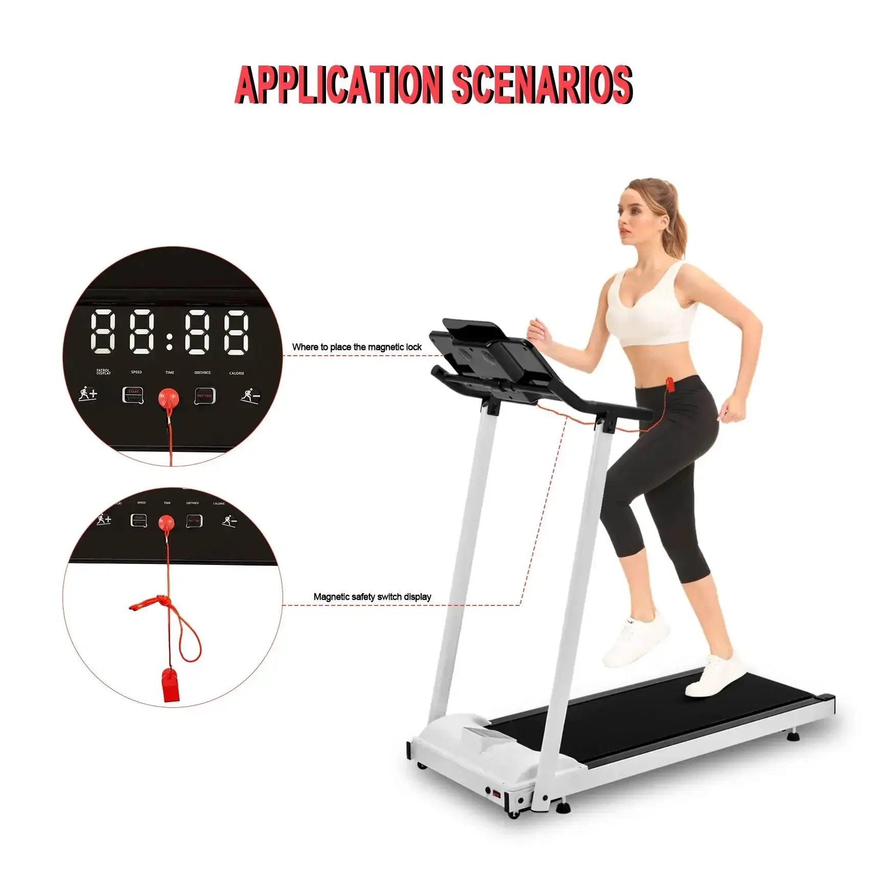 Magnetic Safety Switch For Treadmills Universal Magnetic Lock Emergency Stop Clip On Device For Treadmills Lightweight And User Friendly Easy Clip On Installation Compact Circular Design Fits Most Treadmills Ideal For Home Gym And Office Workouts - Image 2