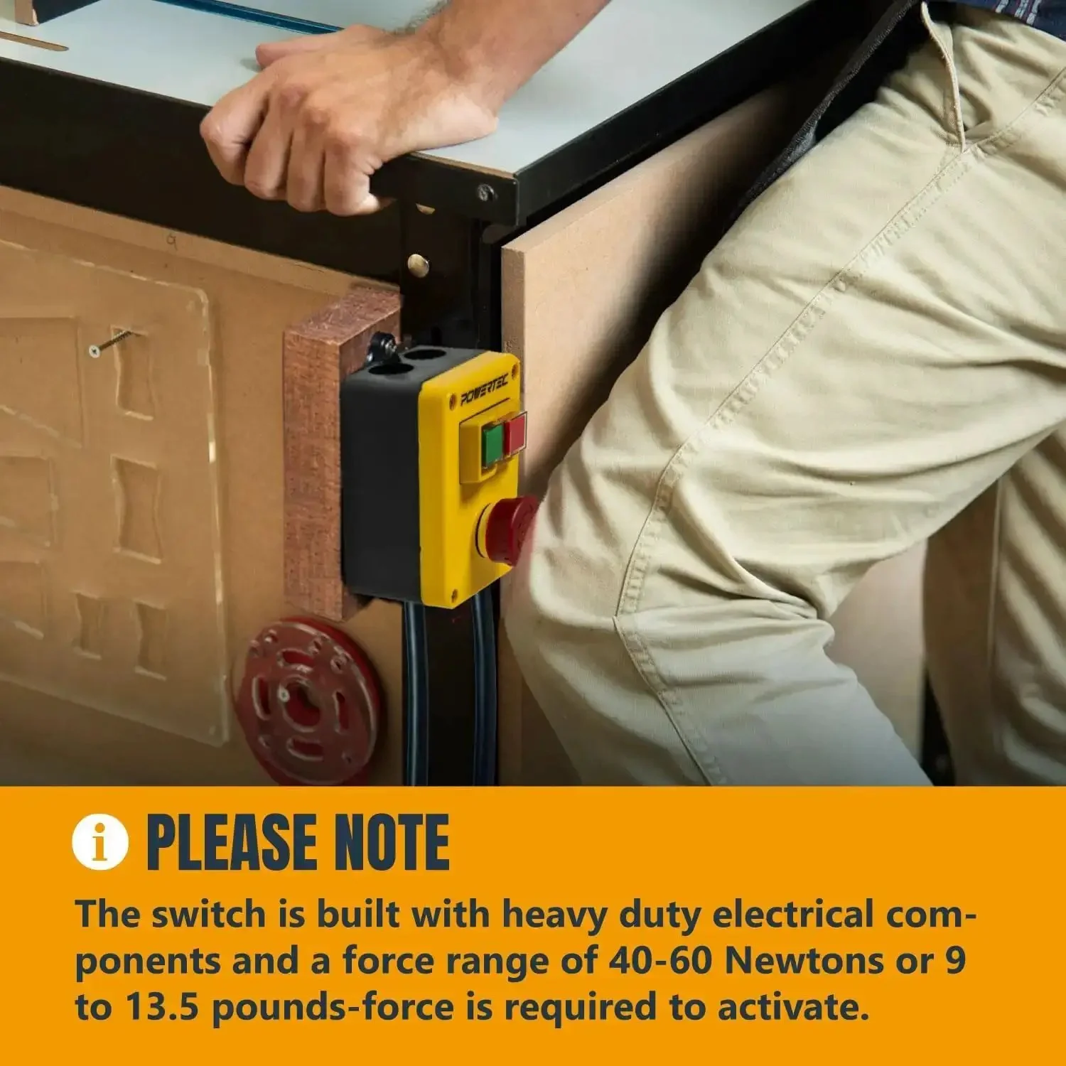 Magnetic Safety Switch With Emergency Stop For Table Saws Routers Drill Presses And Band Saws 120V 18A Magnetic Switch Box For EZ Mounting On Work Bench Or Tool Stand Prevents Restart After Outage And Upgrades Power Tool Safety - Image 4