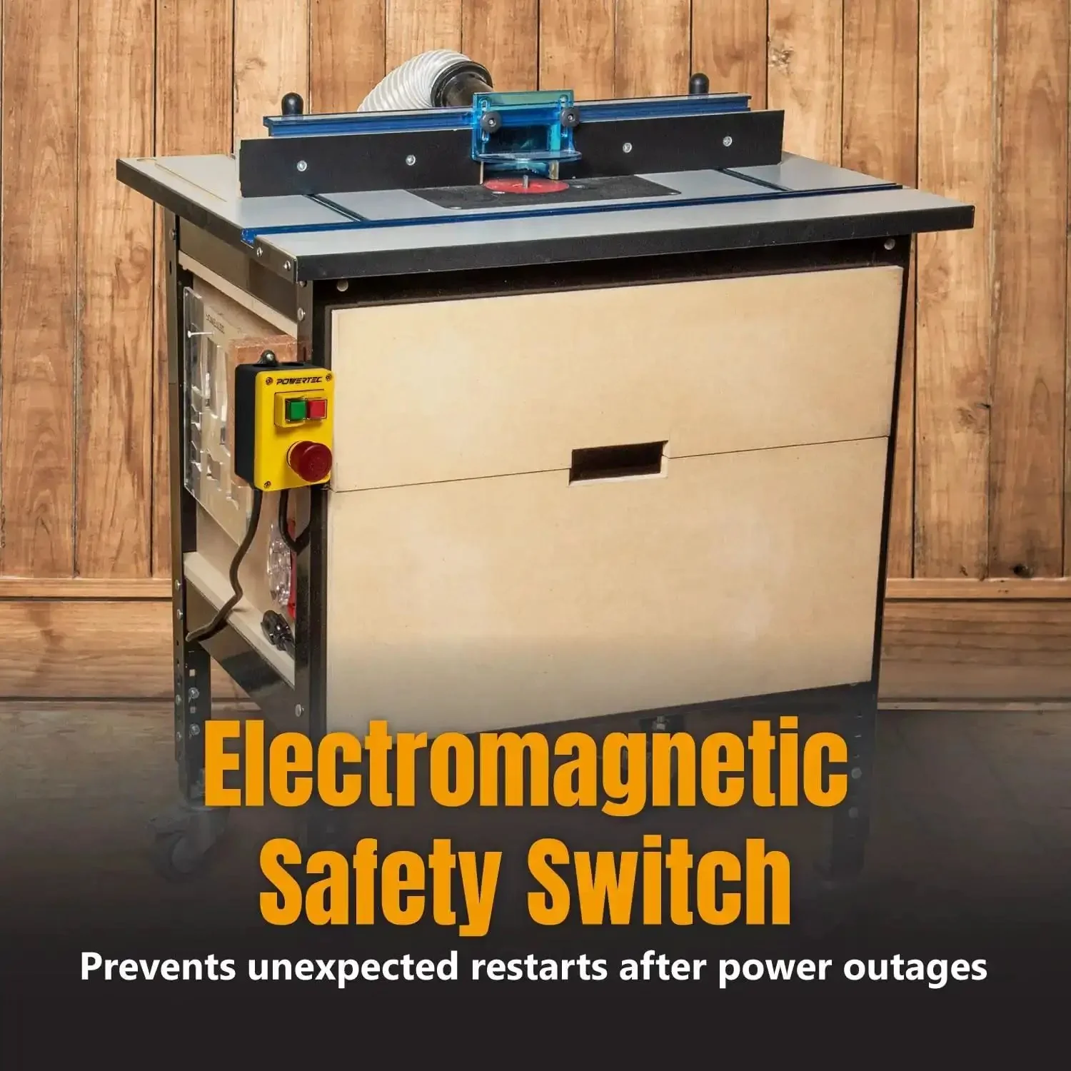 Magnetic Safety Switch With Emergency Stop For Table Saws Routers Drill Presses And Band Saws 120V 18A Magnetic Switch Box For EZ Mounting On Work Bench Or Tool Stand Prevents Restart After Outage And Upgrades Power Tool Safety - Image 5