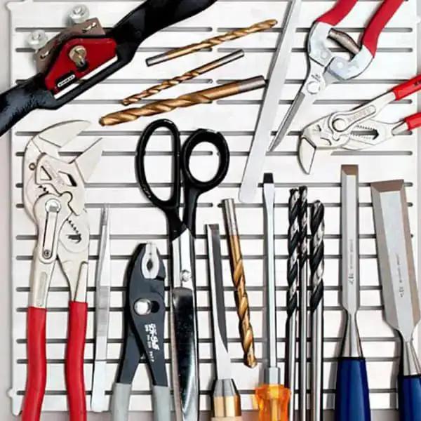 Magnetic Tool Holder 12x12 Inch Garage Organization Panel For Wall Mount Storage, Magnetic Board Tool Organizer And Shelf Rack For Workshop, Easy Access, Durable Steel Construction - Image 4