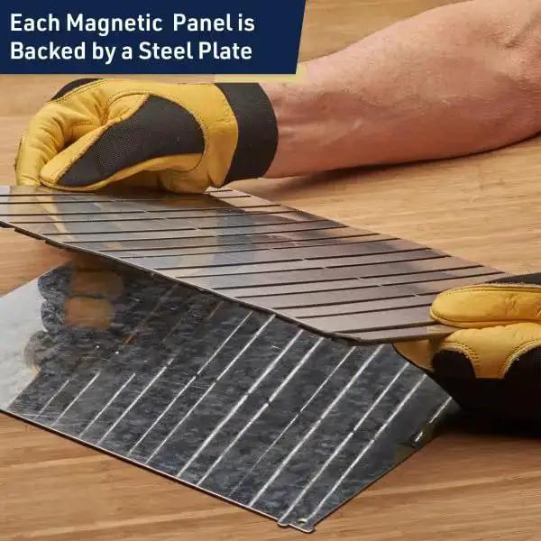 Magnetic Tool Holder 12x12 Inch Garage Organization Panel For Wall Mount Storage, Magnetic Board Tool Organizer And Shelf Rack For Workshop, Easy Access, Durable Steel Construction - Image 6