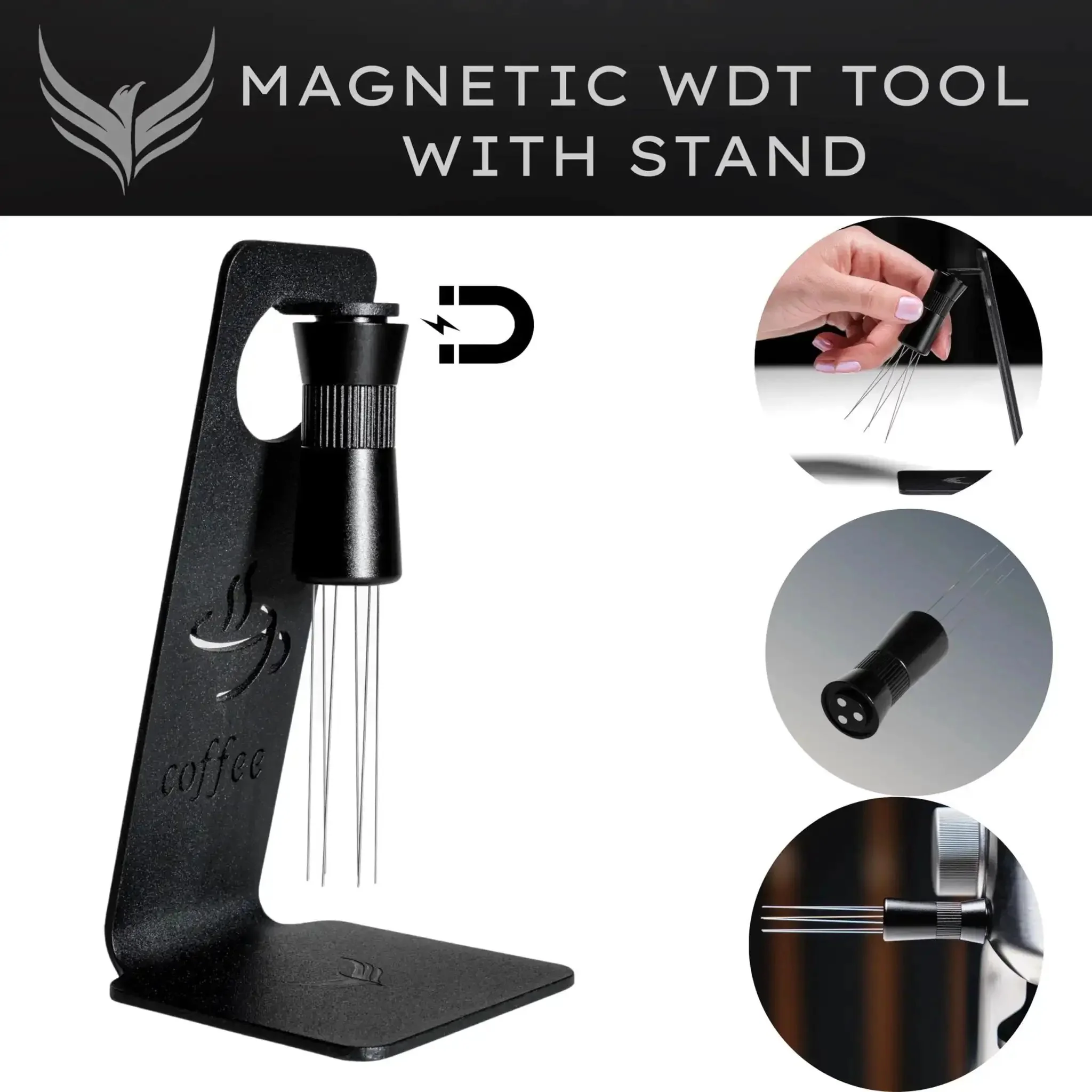 Magnetic WDT Tool For Espresso Puck Prep With 120 Degree Adjustable Angle Includes 0.25mm And 0.40mm Needles Pro Grade Espresso Accessory For Home Baristas And Coffee Nerds - Image 7