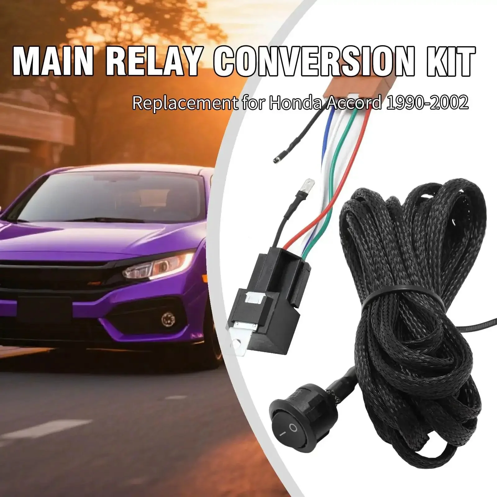 Main Relay Conversion Kit With Kill Switch For Honda Civic CR V Accord Prelude 1990 2002 And Acura Integra CL TL 1994 2001 Replacement Upgrade Plug And Play Durable Electrical Repair For Classic Honda And Acura Models - Image 4