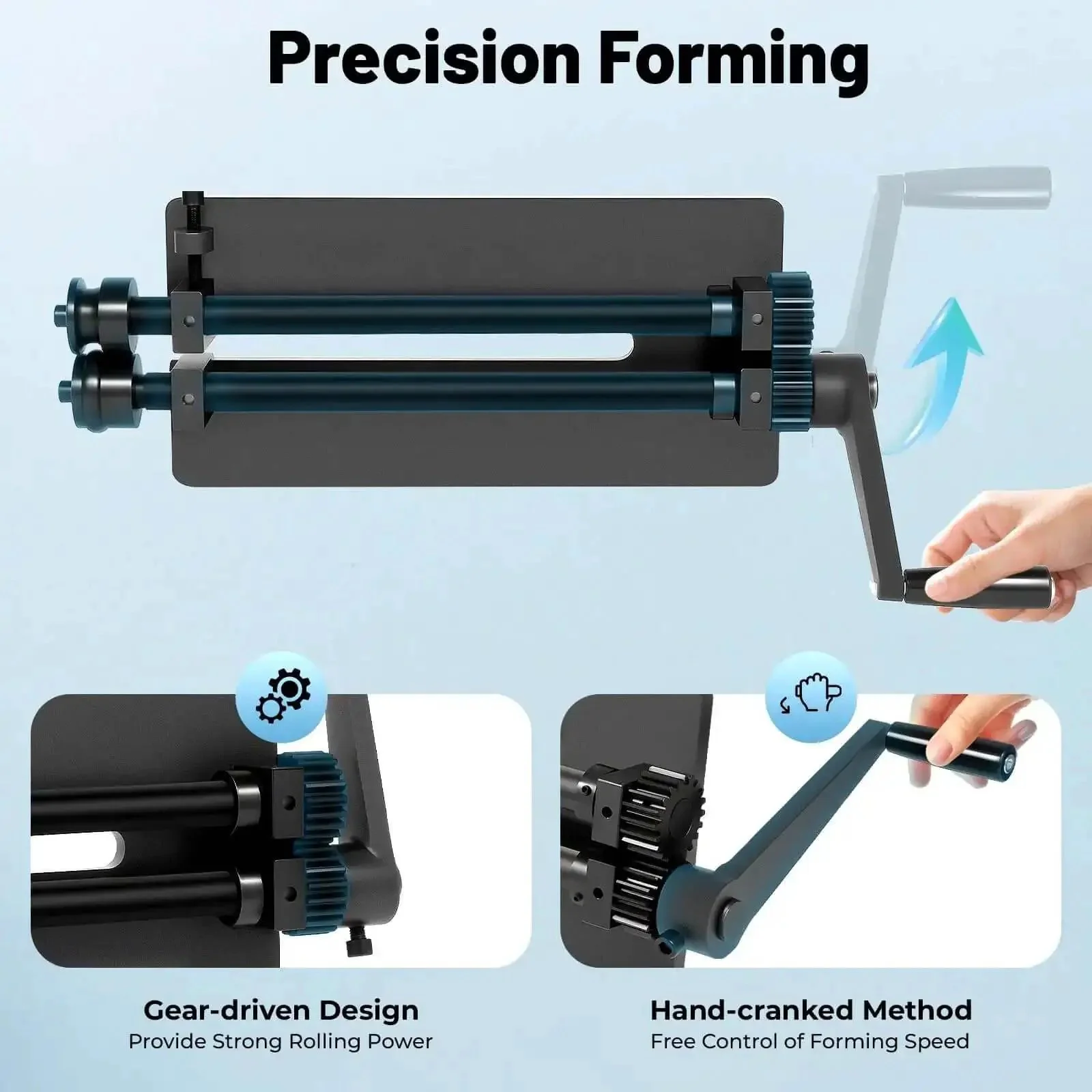 Manual Bead Roller RM12 With 6 Die Beading Set For Car Floors And Trunk Floors Sheet Metal Automotive Bodywork Tool Hand Crank Beading Machine For Precise Easy Forming And Durable Performance - Image 6