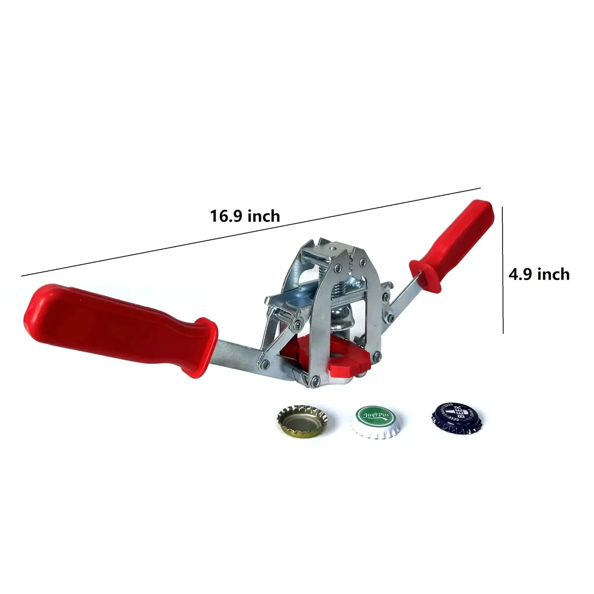 Manual Beer Bottle Capper Tool With 150 Count Caps 26mm Crown Cap Press For Home Brewing Durable Tempered Steel Corking Machine With Non Slip Handle Easy DIY Bottling For Craft Beers And Homebrewers - Image 4
