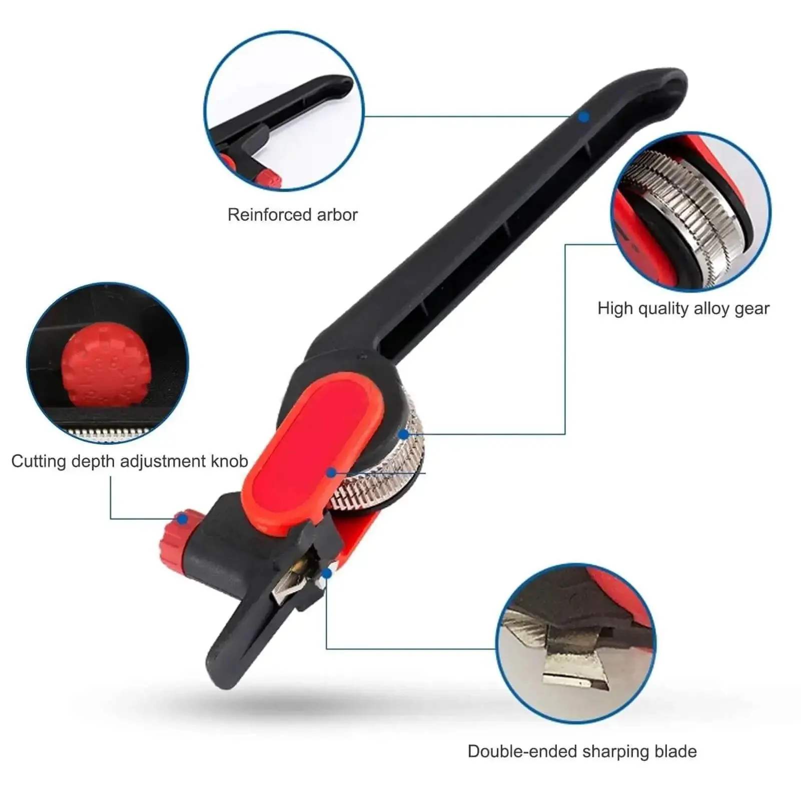 Manual Cable Stripper And Longitudinal Slitter With Adjustable Cutting Depth Up To 5mm And Replaceable Blades For Precise Insulation Removal Tough Hand Tool For DIY Wiring Projects And Pros - Image 9