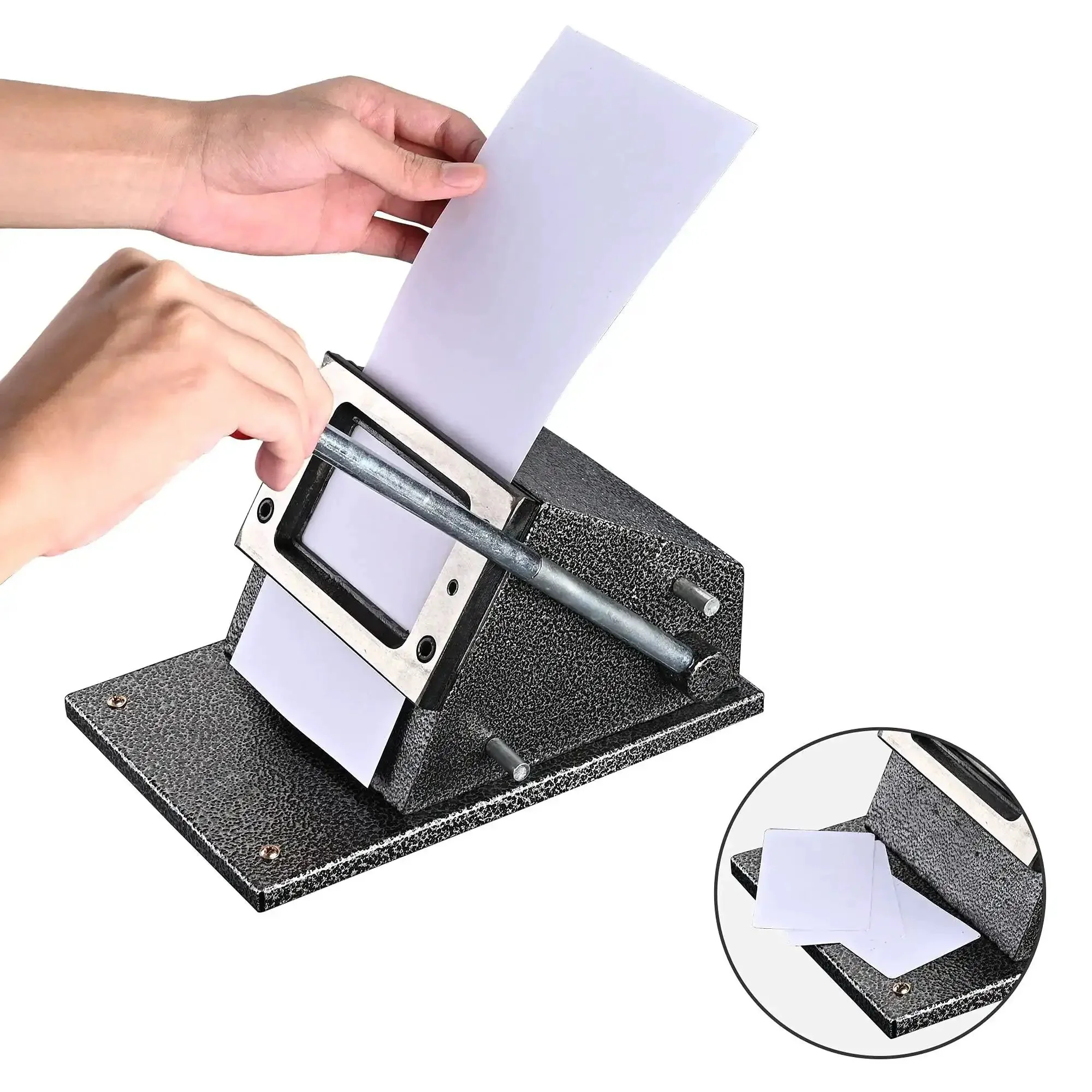Manual Corner Cutter For Credit Cards And IDs With Round Corners, PVC Card Cutter For Passport Photos And Business Cards, Pro Grade Heavy Duty Punch For Home Office And School Supplies, Cuts To Standard Credit Card Size - Image 3