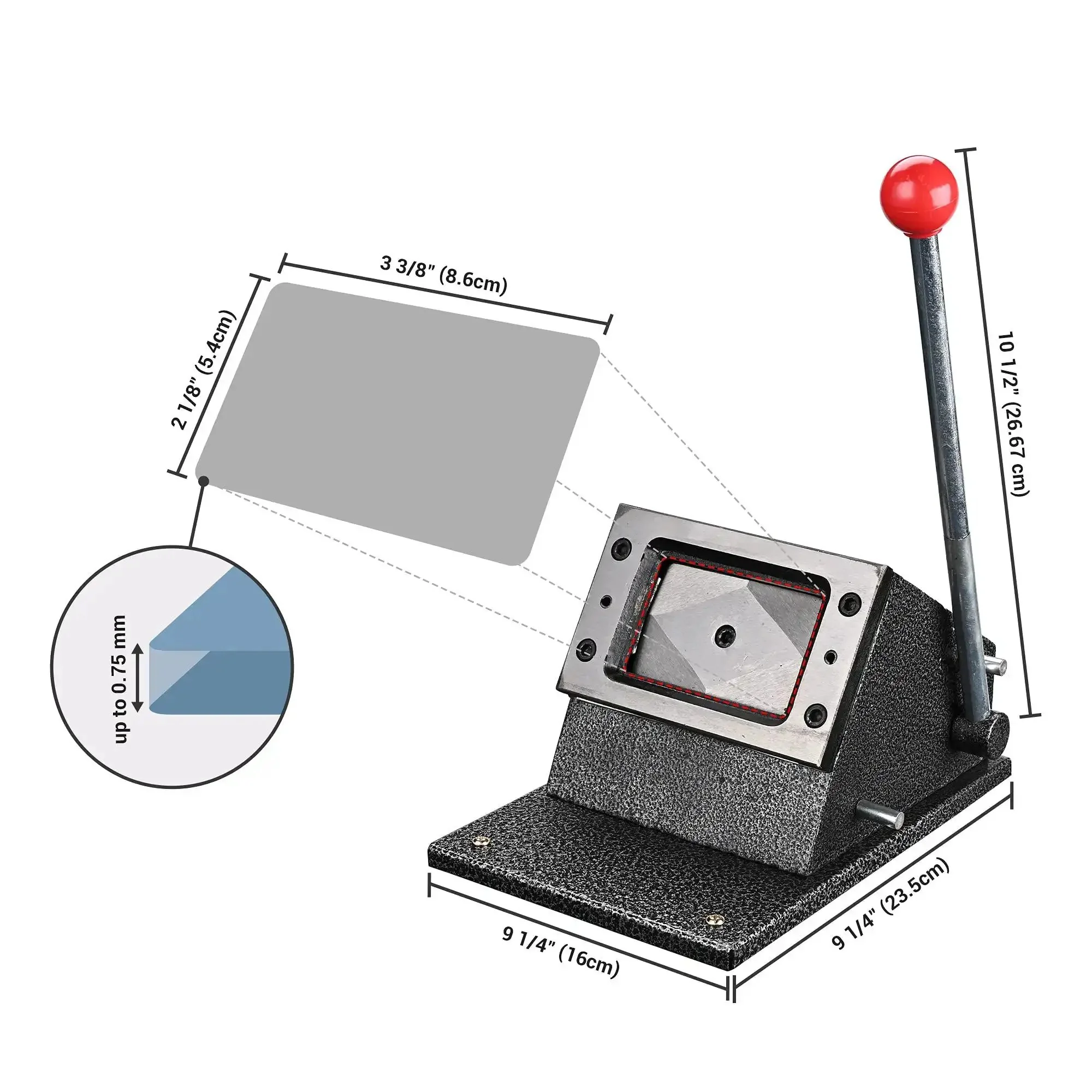 Manual Corner Cutter For Credit Cards And IDs With Round Corners, PVC Card Cutter For Passport Photos And Business Cards, Pro Grade Heavy Duty Punch For Home Office And School Supplies, Cuts To Standard Credit Card Size - Image 5
