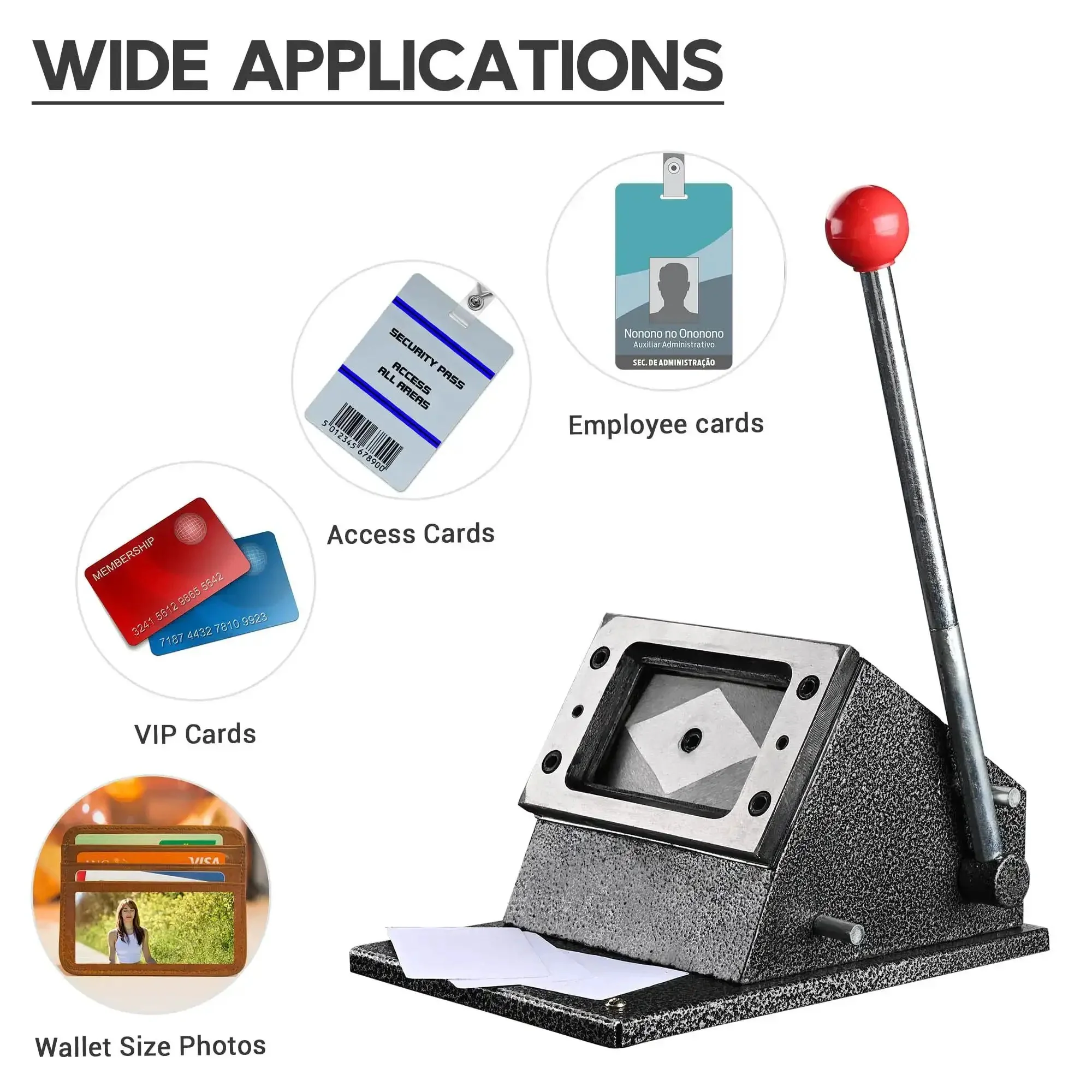 Manual Corner Cutter For Credit Cards And IDs With Round Corners, PVC Card Cutter For Passport Photos And Business Cards, Pro Grade Heavy Duty Punch For Home Office And School Supplies, Cuts To Standard Credit Card Size - Image 6