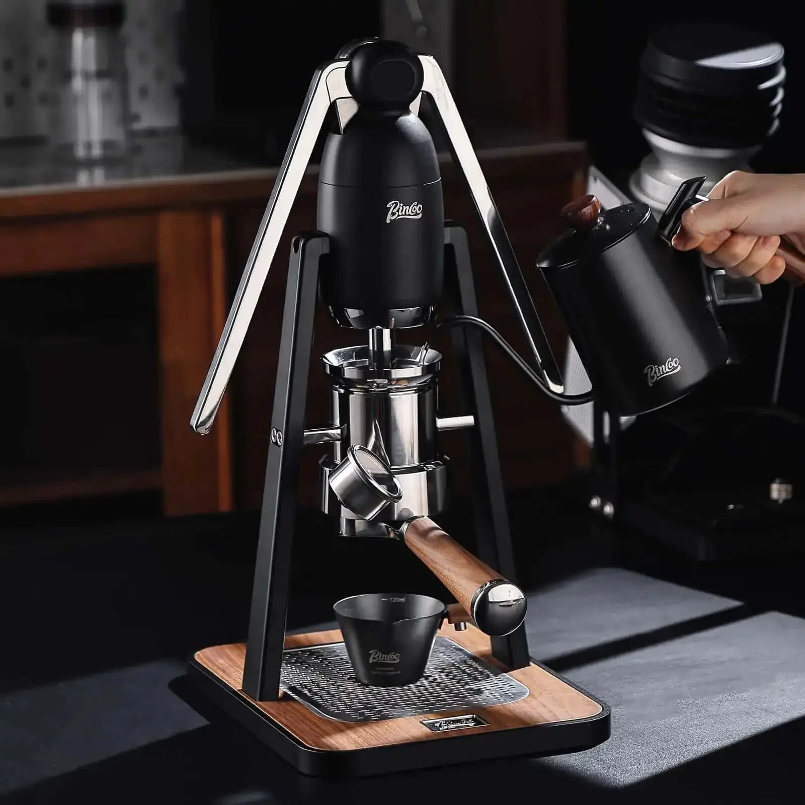Manual Espresso Maker Set Hand Press Espresso Machine With Dual Lever And 12 Bar Pressure Profiling Pre Infusion Tech Portable Stainless Steel Black Finish For Custom Espresso Shots And Home Barista Level Results - Image 3