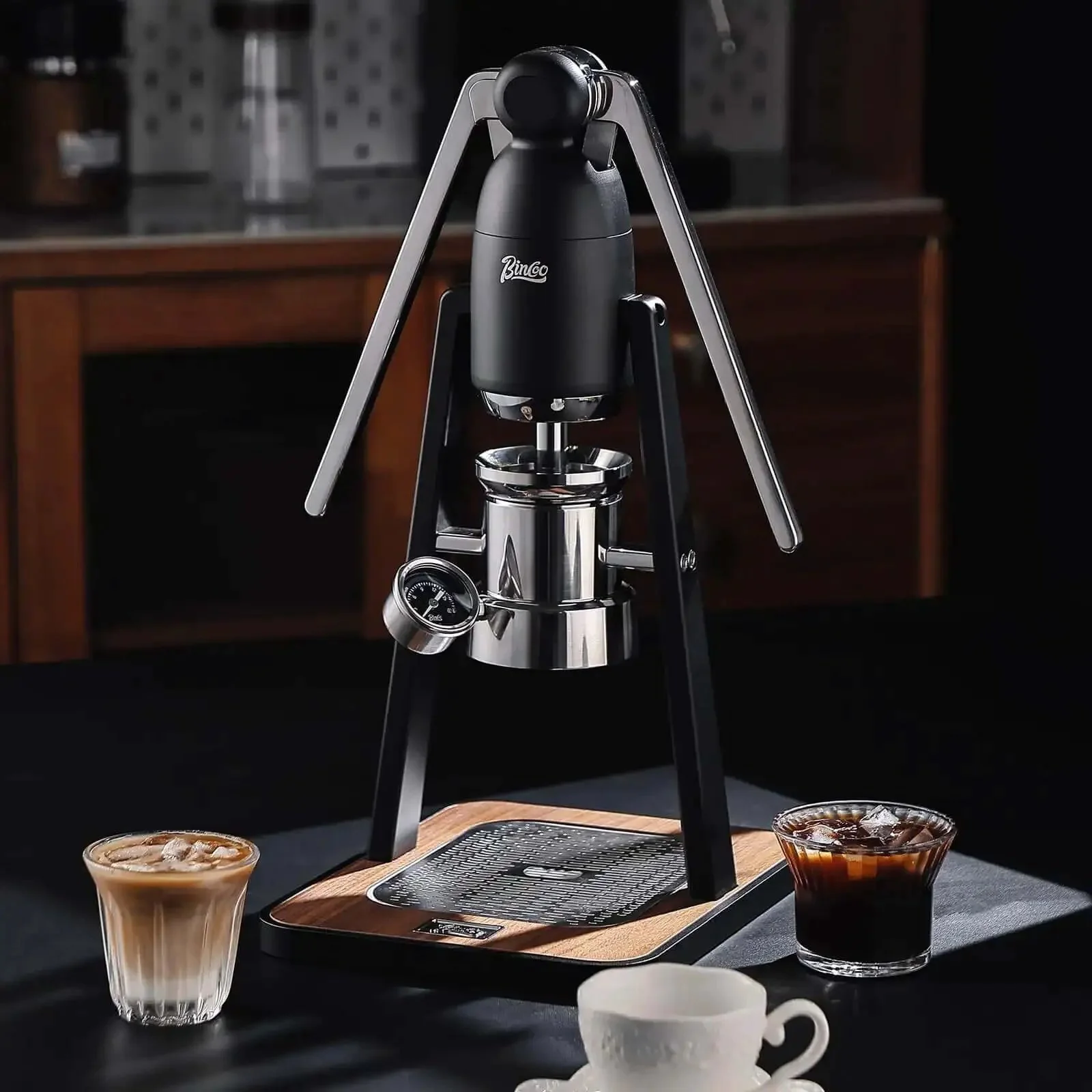 Manual Espresso Maker Set Hand Press Espresso Machine With Dual Lever And 12 Bar Pressure Profiling Pre Infusion Tech Portable Stainless Steel Black Finish For Custom Espresso Shots And Home Barista Level Results - Image 7