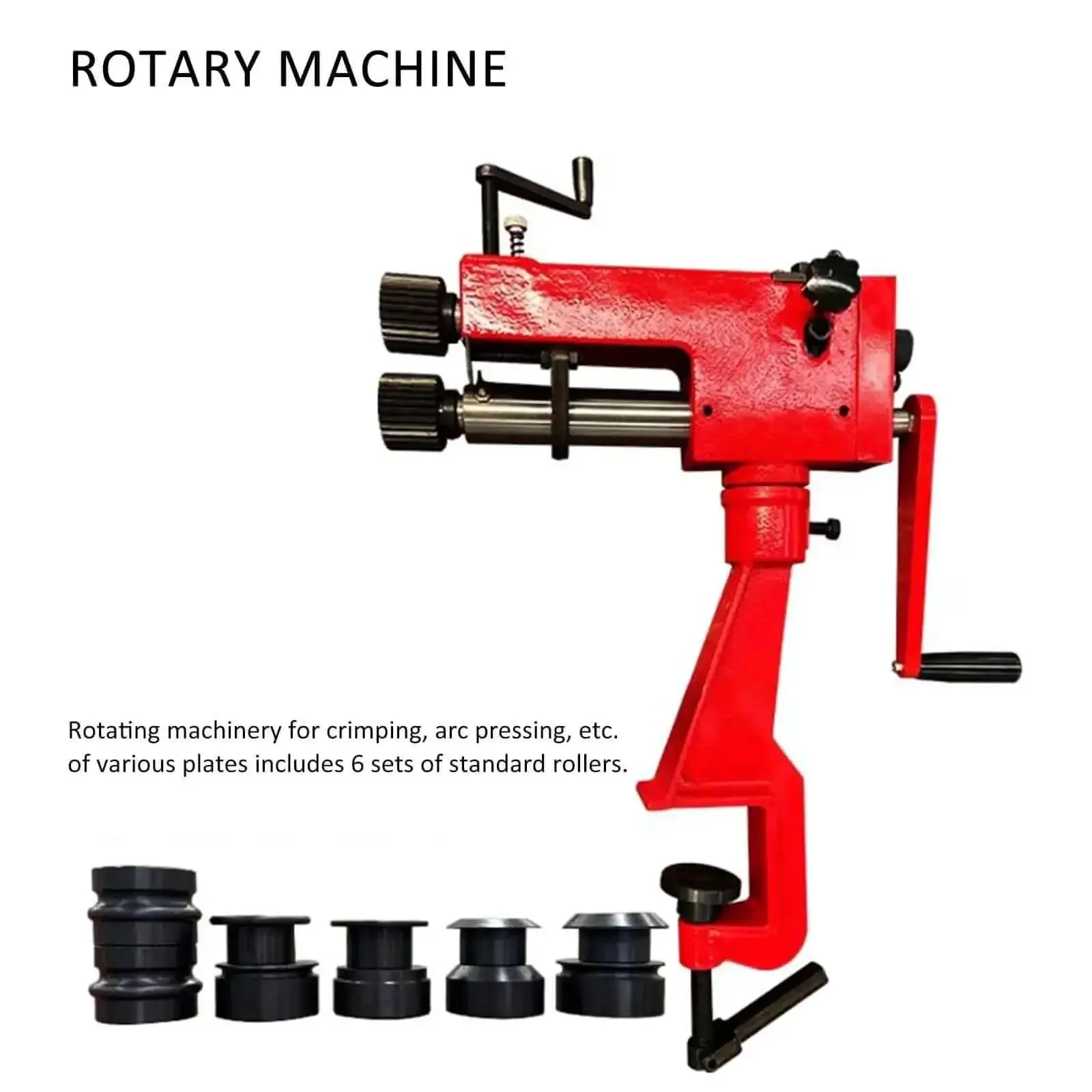 Manual Metal Bead Roller For Sheet Metal Bending With 6 Interchangeable Dies Beading Swaging Crimping Bead Rolling Tool For Steel Bending Burring And Forming Thin Sheet Metal Built Heavy Duty - Image 6