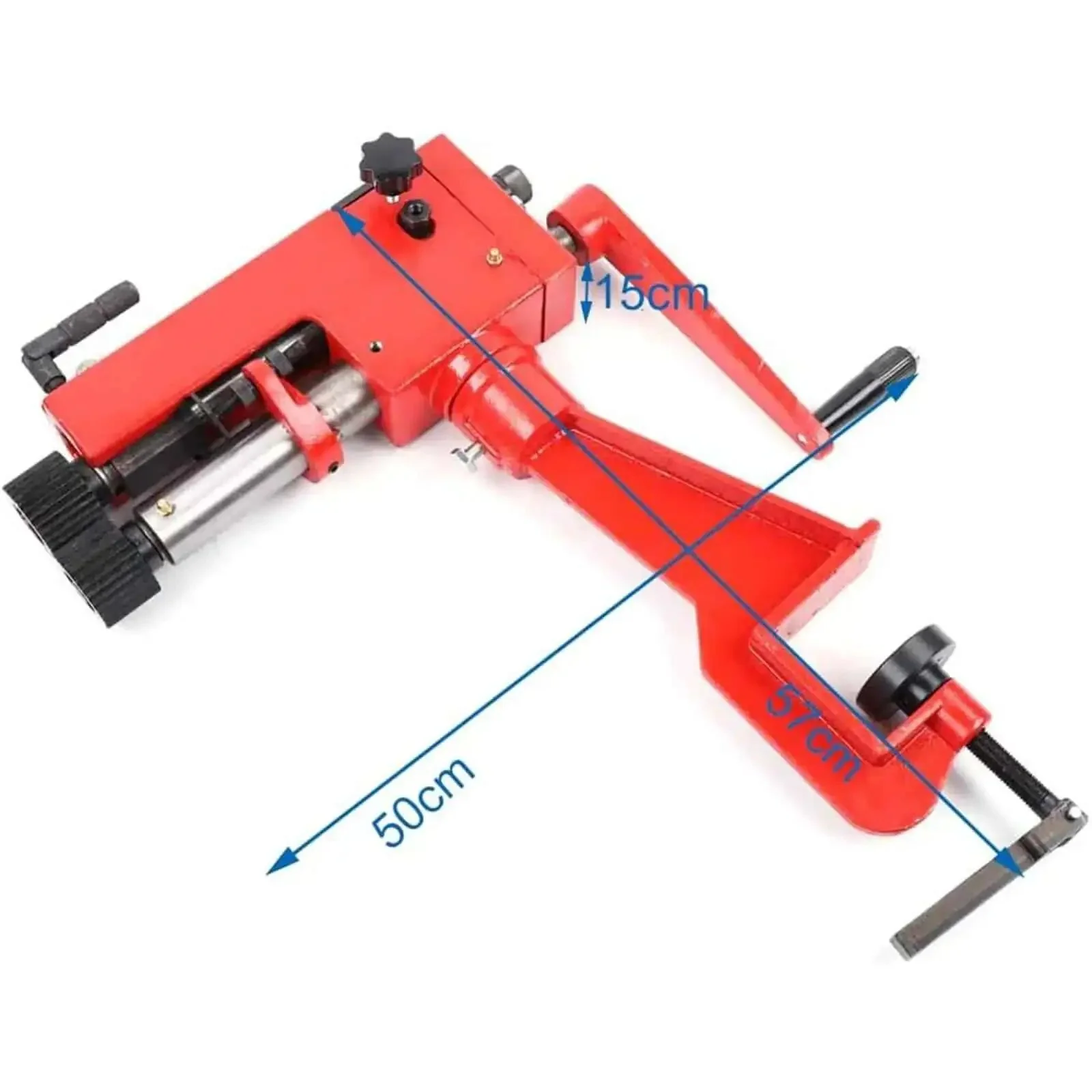 Manual Sheet Metal Bead Roller Machine 22 Gauge Hand Crank Beading Tool With 6 Dies Kit High Precision For Edging Elbowing Flanging Flattening Turning Burring Pro Grade Heavy Duty - Image 3