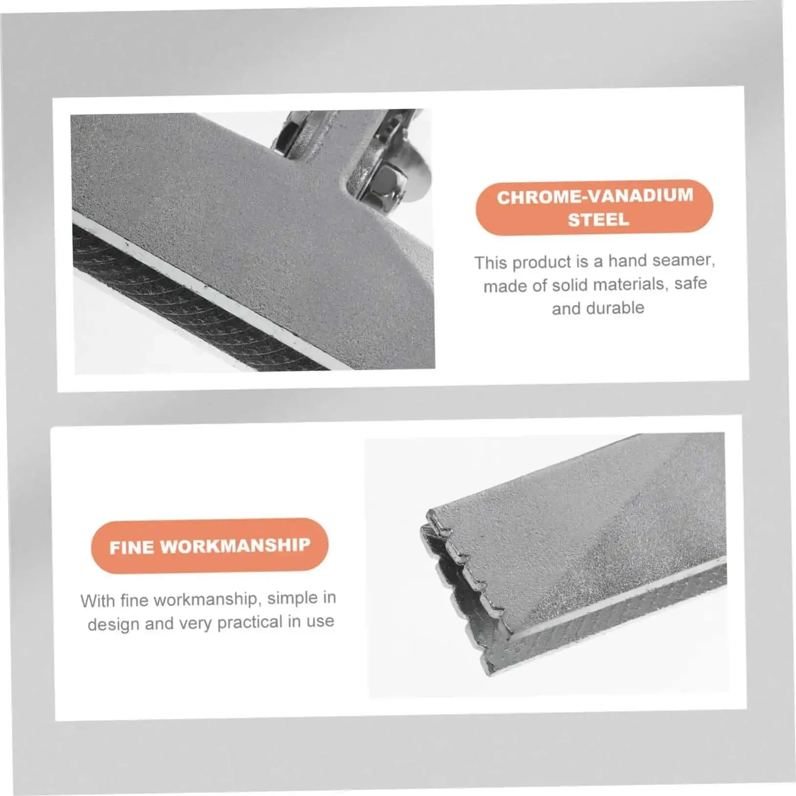 Manual Sheet Metal Bender Tool With Straight Jaw, 6 Inch Hand Seamer For Bending And Flattening Metal In DIY Projects And Roofing, Durable Pliers For Tight Spaces And Precise Metal Work, Easy Grip Pro Grade - Image 3