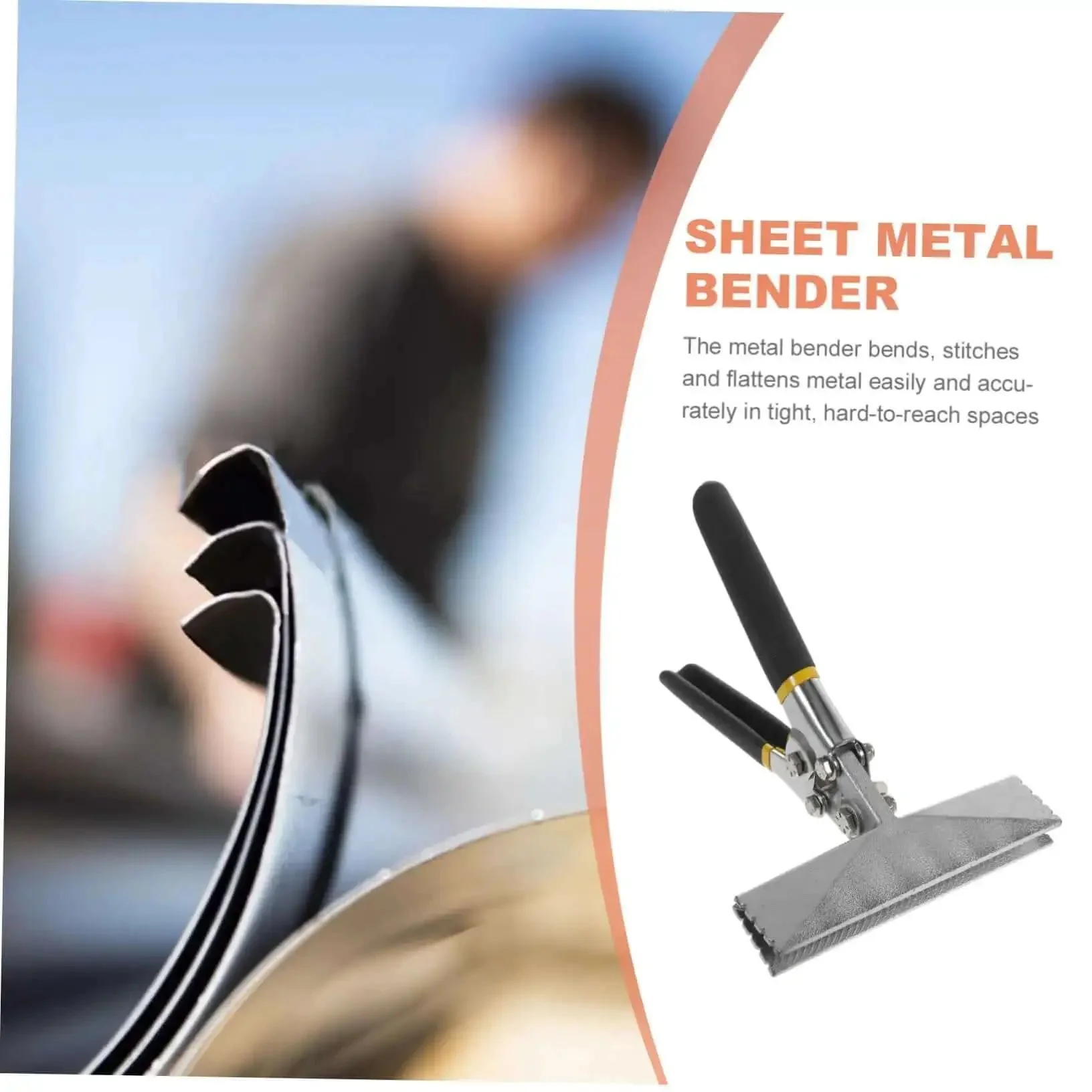 Manual Sheet Metal Bender Tool With Straight Jaw, 6 Inch Hand Seamer For Bending And Flattening Metal In DIY Projects And Roofing, Durable Pliers For Tight Spaces And Precise Metal Work, Easy Grip Pro Grade - Image 5