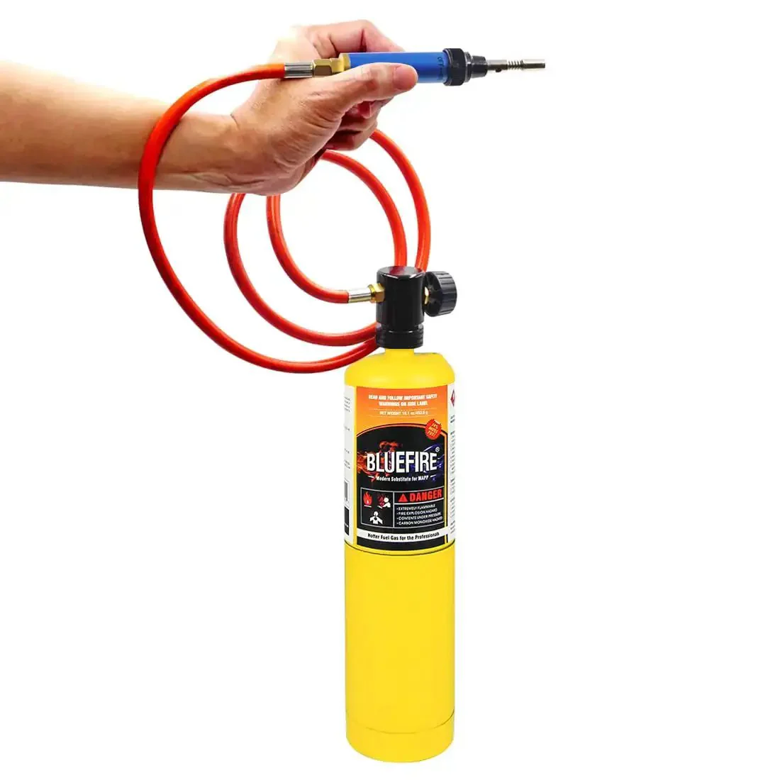 MAP And MAPP Gas Soldering Mini Pen Torch Kit With 3 Foot Hose 6 Replaceable Heads Piezo Igniter Free Flint Lighter Storage Box Portable Brazing And Jewelry Welding Torch For Jewelry Making And Metalwork - Image 2