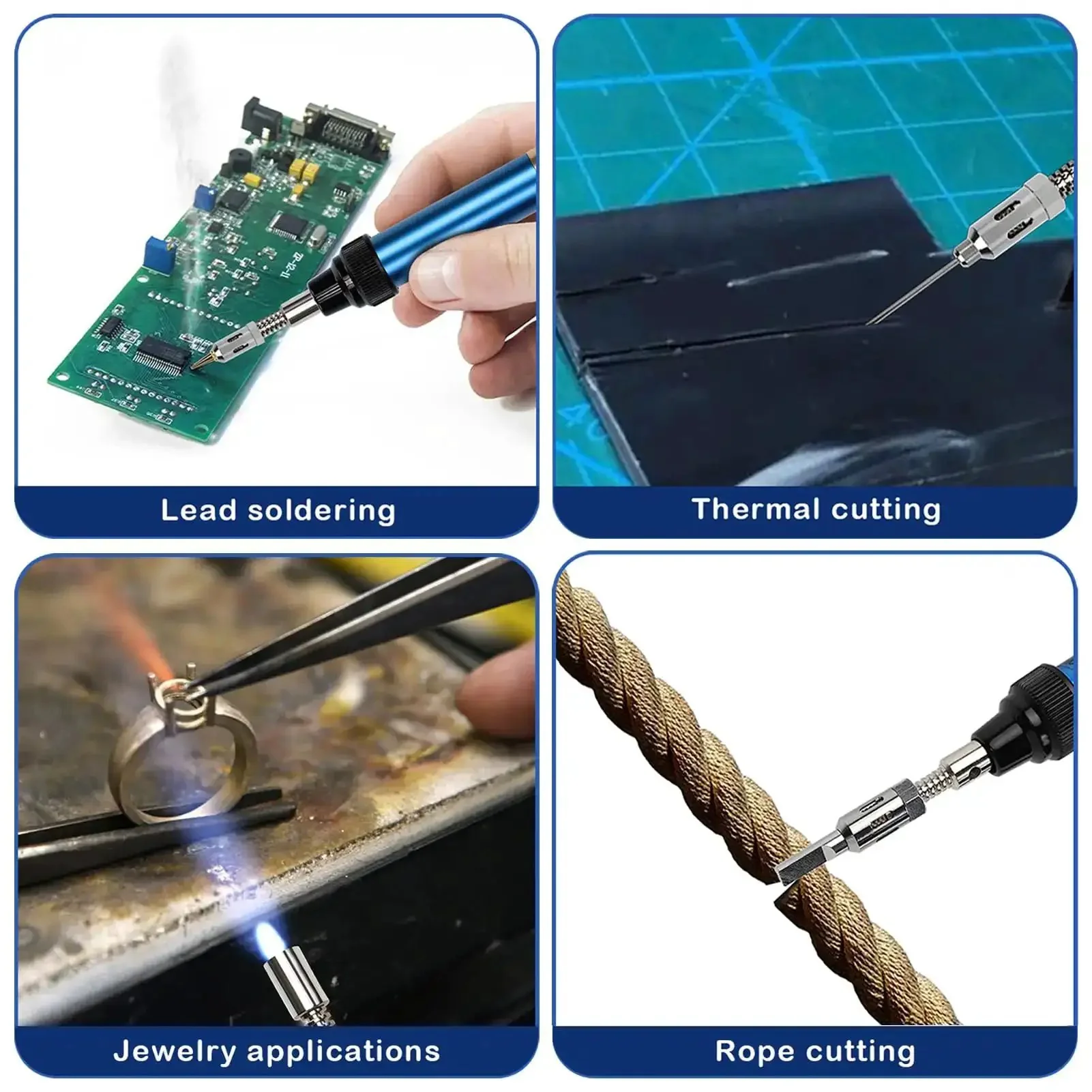 MAP And MAPP Gas Soldering Mini Pen Torch Kit With 3 Foot Hose 6 Replaceable Heads Piezo Igniter Free Flint Lighter Storage Box Portable Brazing And Jewelry Welding Torch For Jewelry Making And Metalwork - Image 5