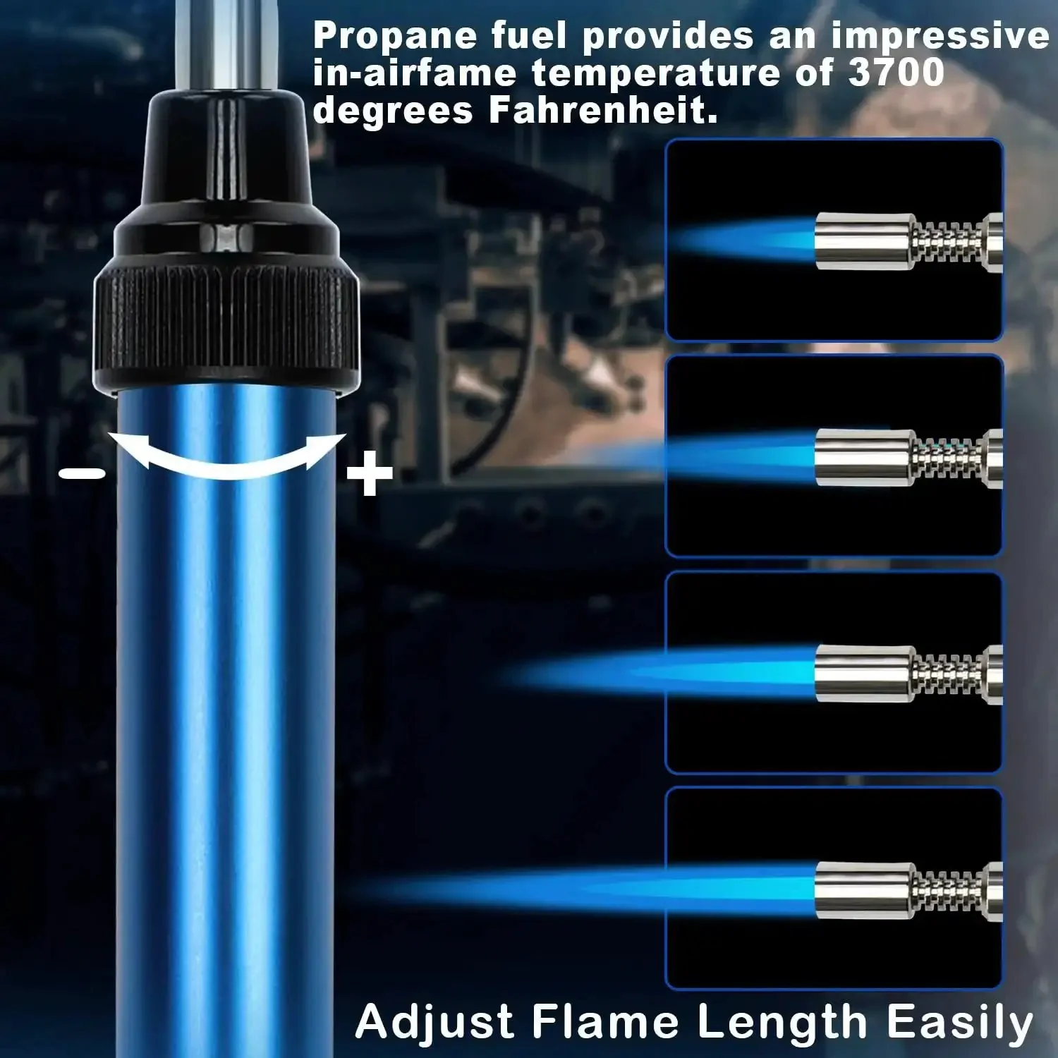 MAP And MAPP Gas Soldering Mini Pen Torch Kit With 3 Foot Hose 6 Replaceable Heads Piezo Igniter Free Flint Lighter Storage Box Portable Brazing And Jewelry Welding Torch For Jewelry Making And Metalwork - Image 7