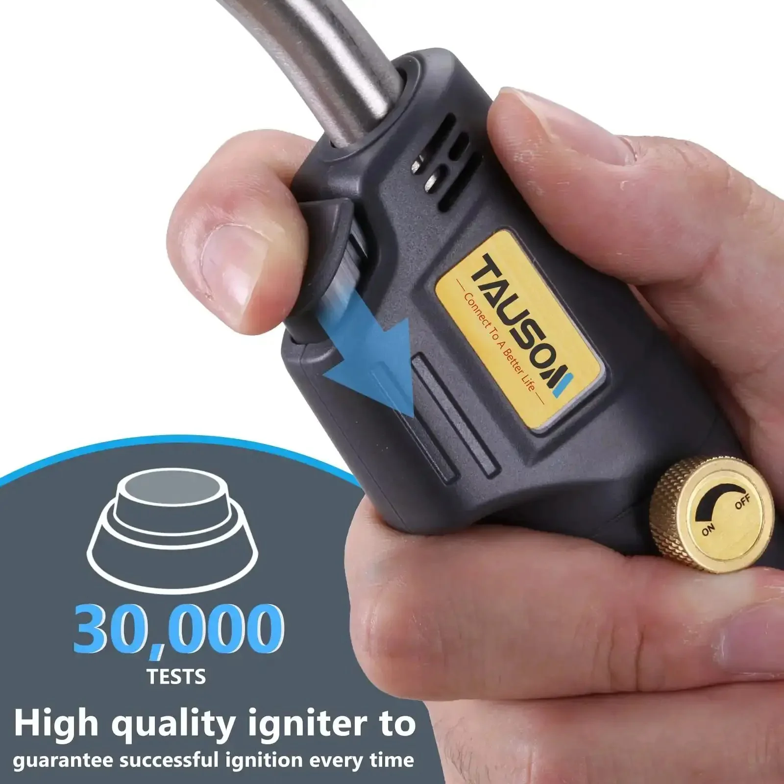 Map Gas Torch Kit With Holster, Adjustable Knob Trigger Start, And 4.9 Ft Hose For Safe Use In Tight Spaces, Ideal For Brazing, Soldering, Welding, Plumbing And HVAC Projects - Image 3