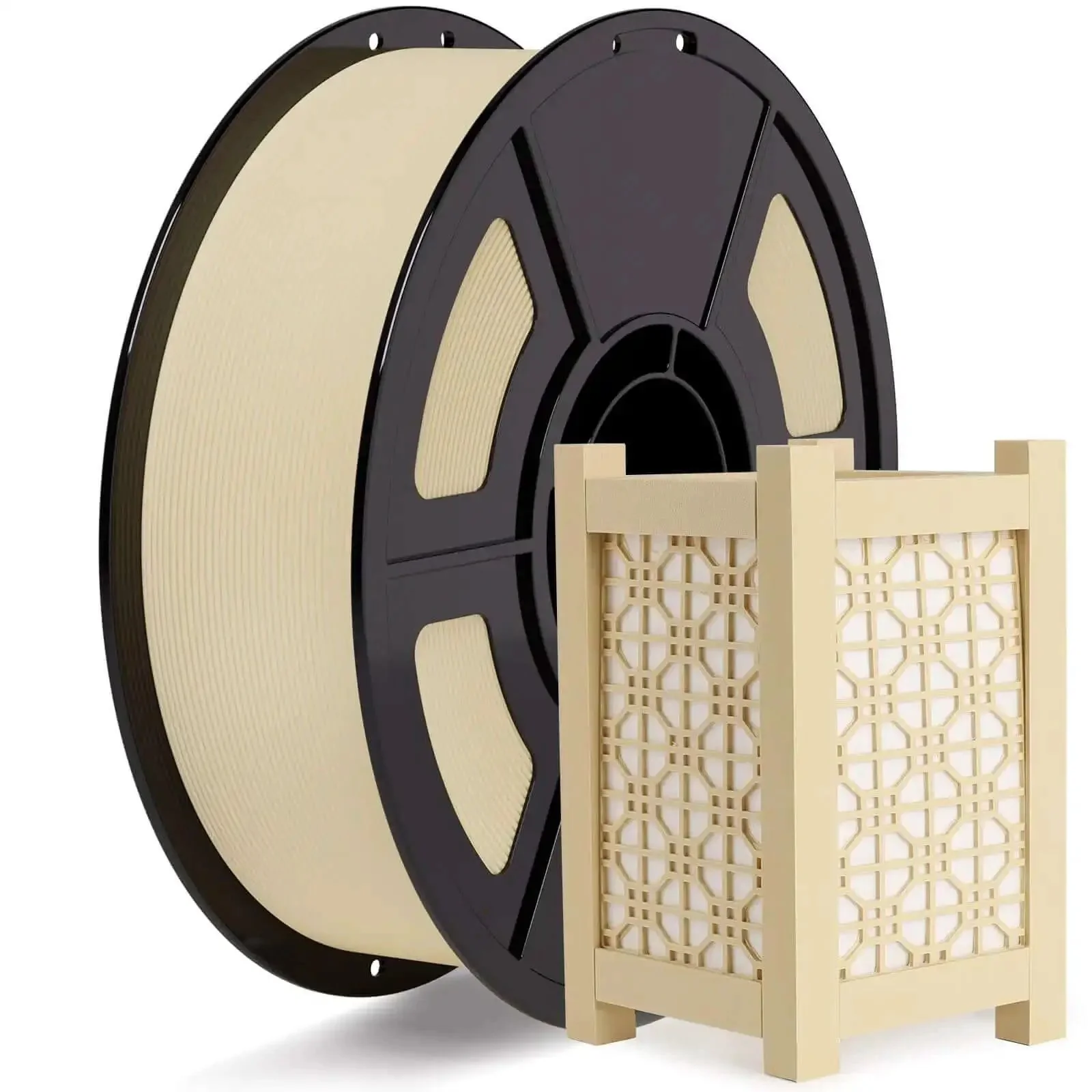 Matte Beige PLA Filament 1.75mm For Bambu Lab Printers Tan Skin Tone Spool 1kg 2.2lb With Stable Flow And Consistent Output Dope For Fast Printing At 30 To 300 Millimeters Per Second AMS And AMS Lite Compatible