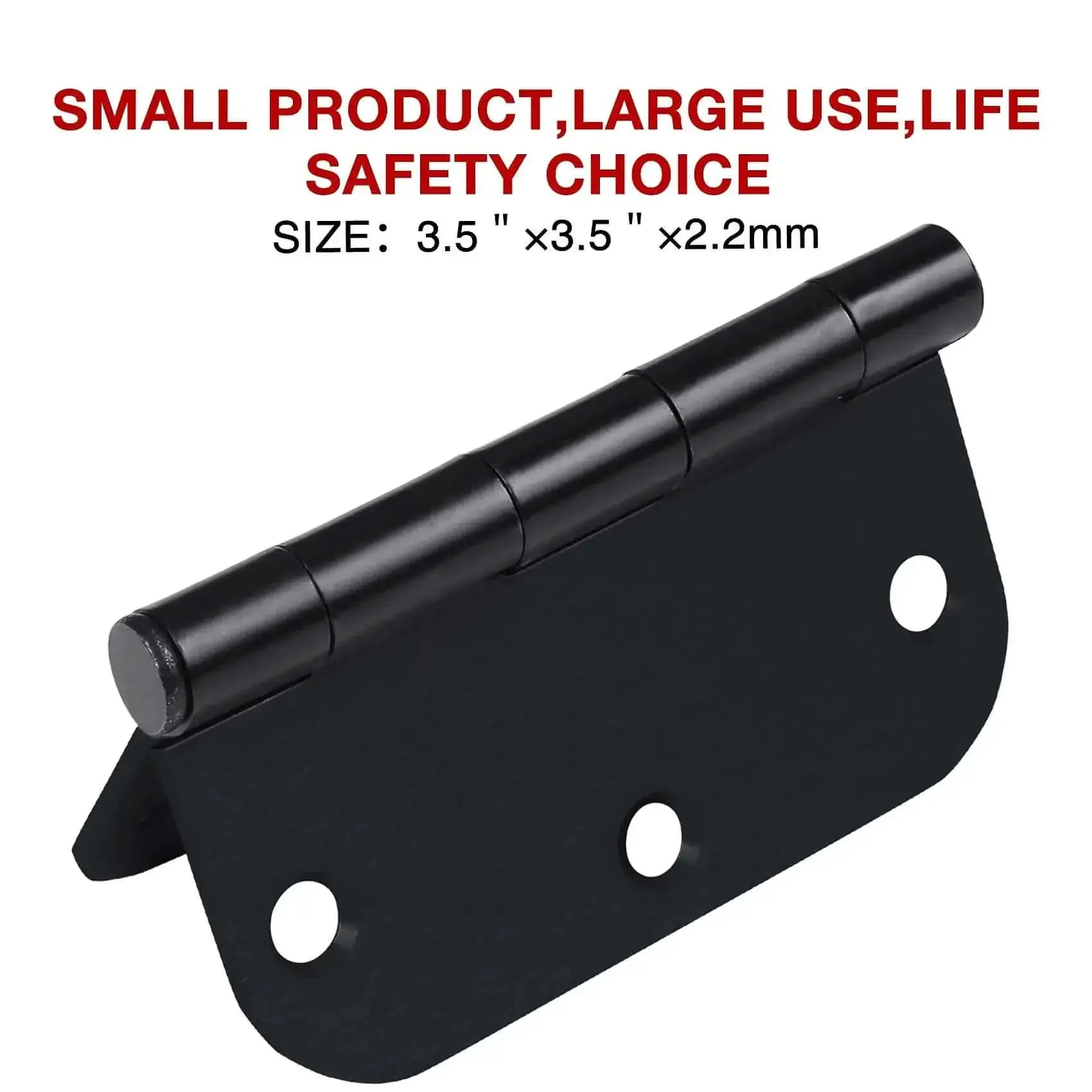 Matte Black 3.5 X 3.5 Inch Door Hinges Heavy Duty Interior Removable Pin 42 Pack With 180 Screws 270 Degree Swing Fits Bedroom Office Laundry Closet RV Shed And More - Image 3