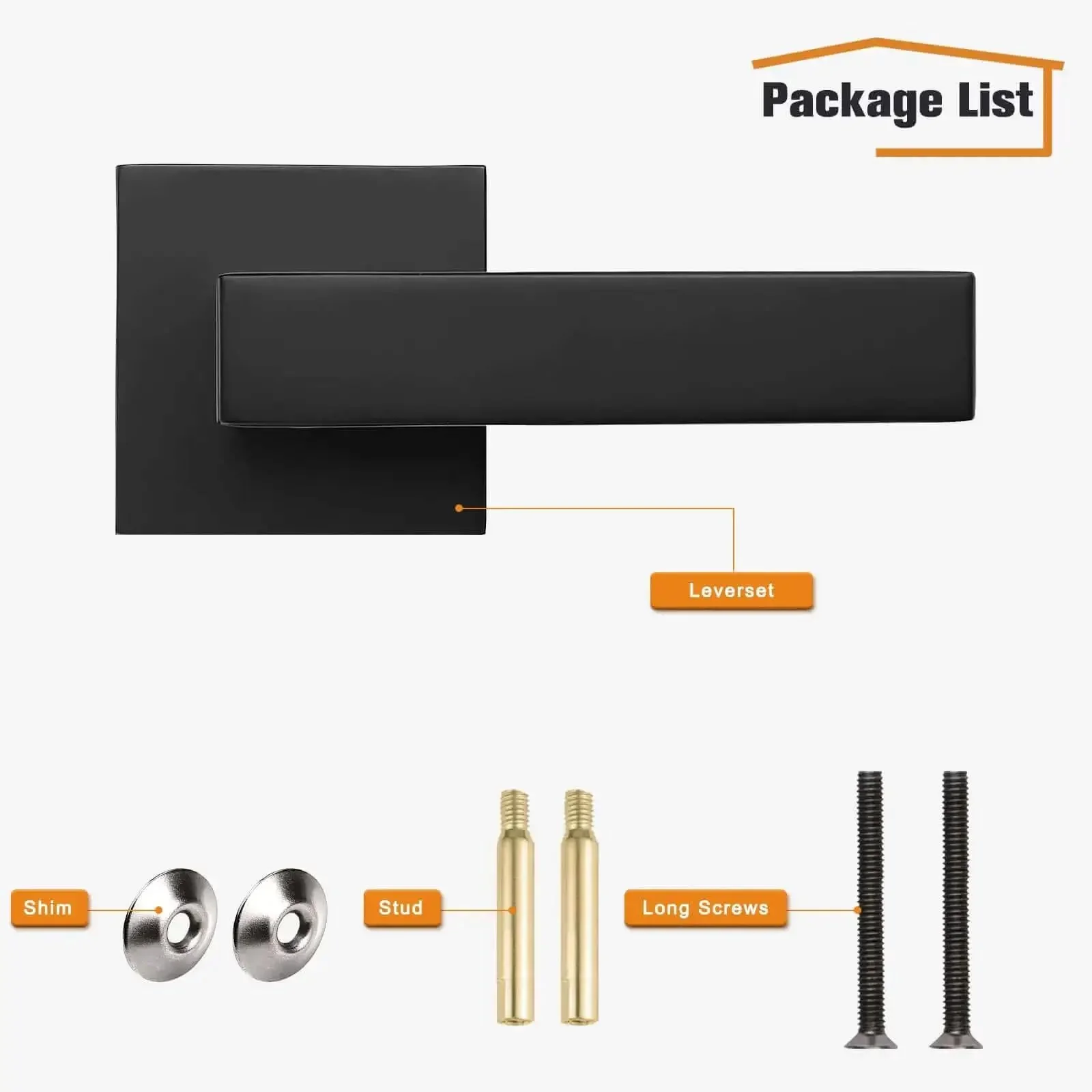 Matte Black Dummy Door Levers Interior Handles For Closets And Pantry Doors, Heavy Duty Non Turning Reversible Levers For Left Or Right Handed Doors, 10 Pack Contractor Pack - Image 3