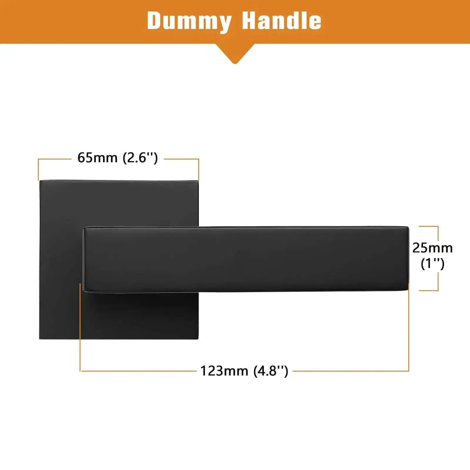 Matte Black Dummy Door Levers Interior Handles For Closets And Pantry Doors, Heavy Duty Non Turning Reversible Levers For Left Or Right Handed Doors, 10 Pack Contractor Pack - Image 4