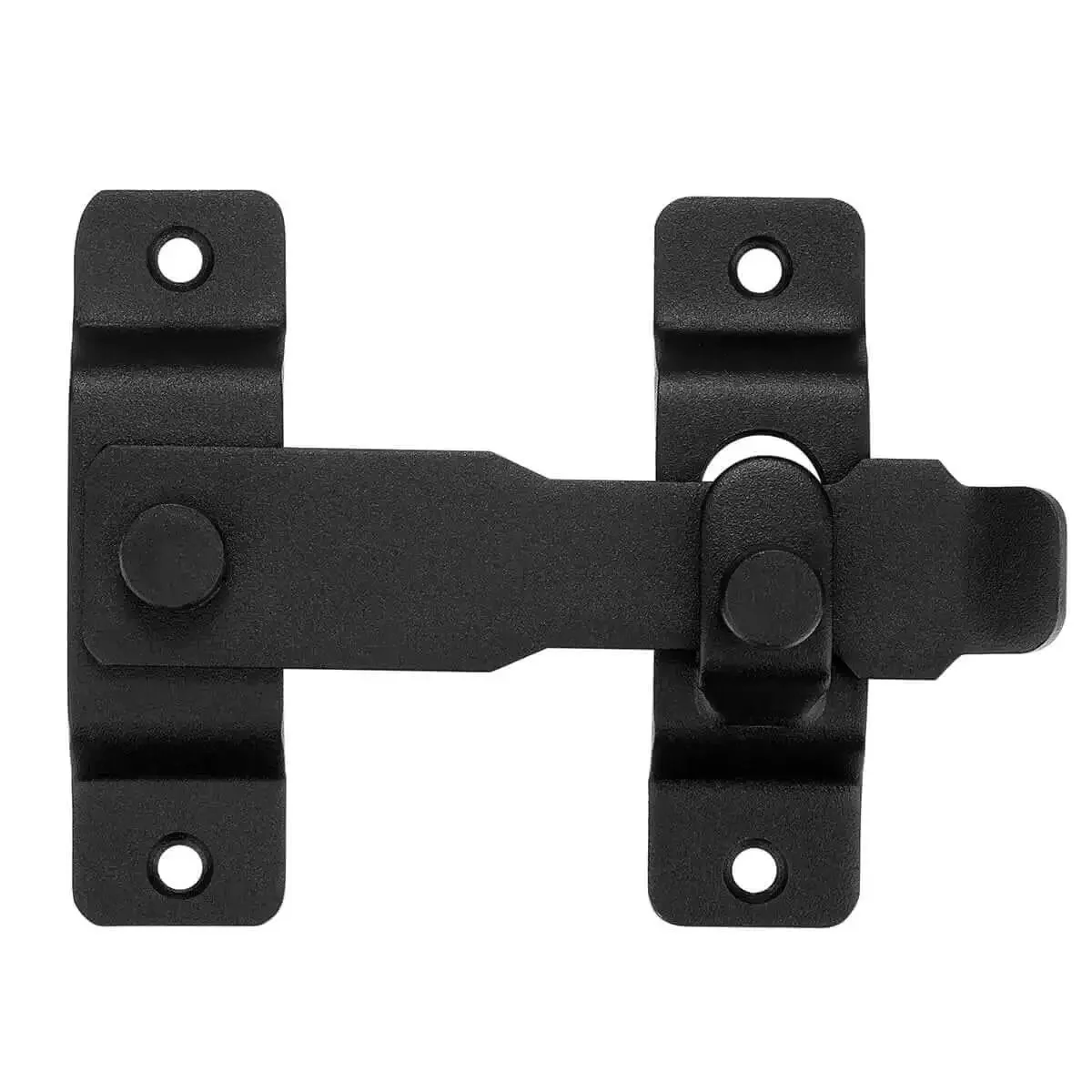 Matte Black Flip Latch Gate Latch Lock For Barn Fence And Sliding Doors Heavy Duty Stainless Steel Gate Hardware Safety Catch That Tightens The Rocker To Keep Intruders Out And Prevent Lifting From Outside - Image 2