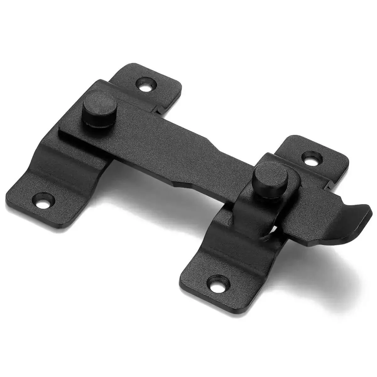 Matte Black Flip Latch Gate Latch Lock For Barn Fence And Sliding Doors Heavy Duty Stainless Steel Gate Hardware Safety Catch That Tightens The Rocker To Keep Intruders Out And Prevent Lifting From Outside - Image 4