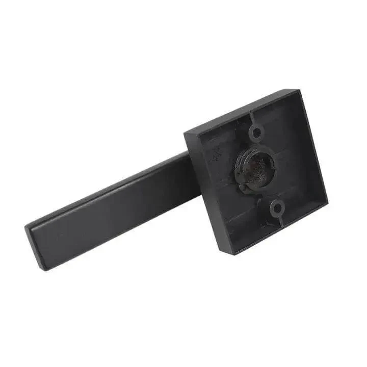 Matte Black Square Dummy Door Levers 4 Pack For French Doors And Closet Hardware Non Turning Exposed Screws Heavy Duty Zinc Alloy Half Dummy Handles For Pantry Balcony And Interior Doors - Image 3