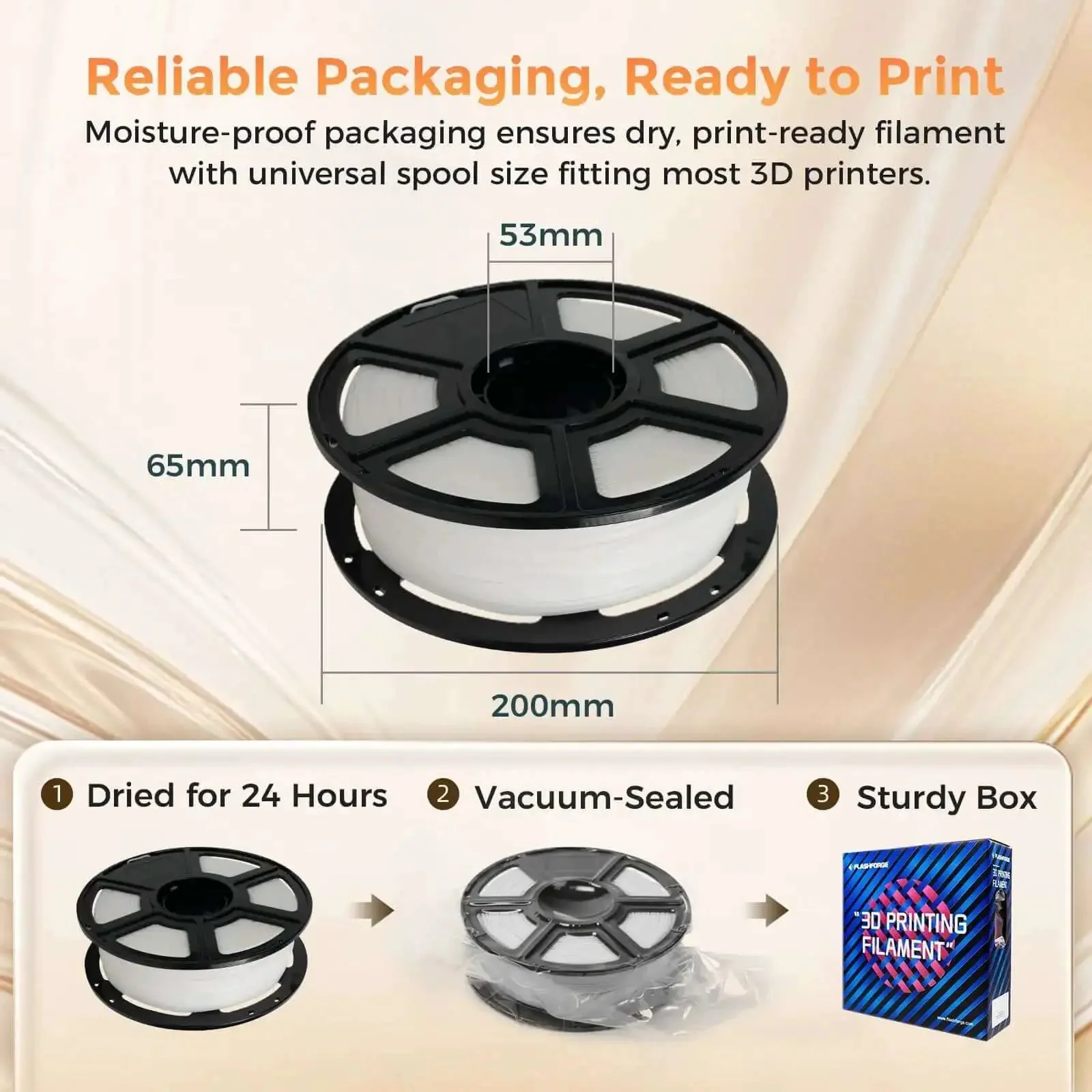 Matte White PLA Filament 1.75mm 1kg Spool For 3D Printing, Easy To Use On Most FDM Printers, Smooth Matte Finish, Awesome Flow And Layer Detail, Consistent Extrusion, Great For Beginners And Pros - Image 2