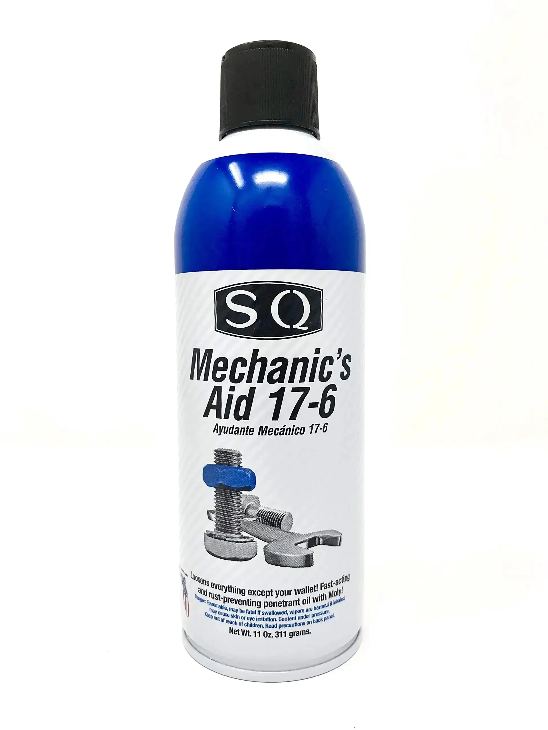 Mechanic's Aid 17-6 Penetrating Oil Low Viscosity Formula That Loosens Stubborn Nuts And Bolts And Removes Rust With Molybdenum Corrosion Inhibitors 11 Oz Can 50 State Compliant