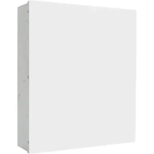 Medium Steel Control Panel Enclosure White For Easy Battery Setup And Quick Module Mounting Cold Rolled 20 Gauge Steel Tamper Switch Ready No Fuss Standoff Points Durable White Semi Gloss Finish
