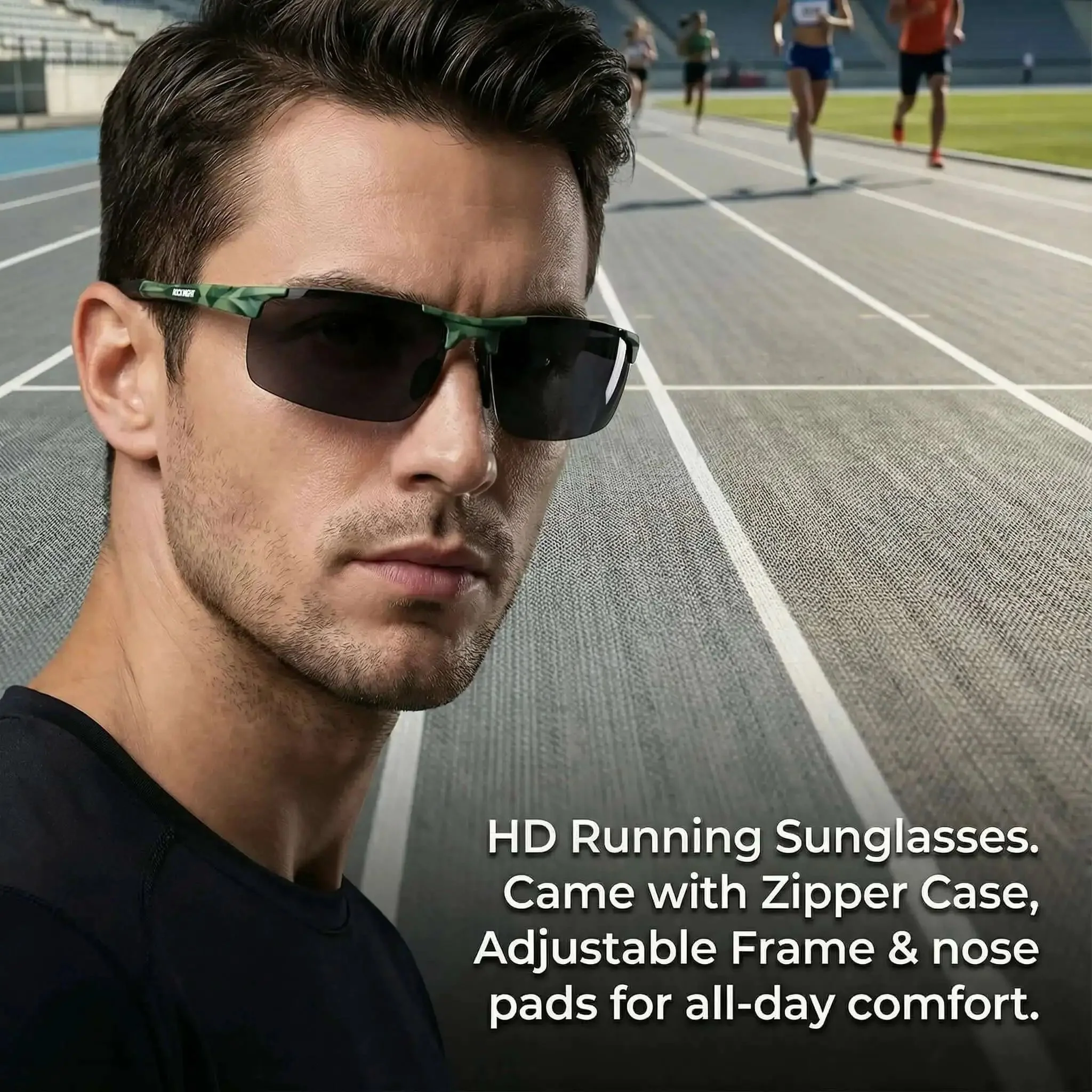Men's Polarized Sunglasses With UV400 Protection And Anti Glare Lenses, Sick Aluminum Magnesium Frame, Blue Light Filter, Perfect For Driving, Fishing, Golfing, Includes Spare Nose Pads And Case - Image 6