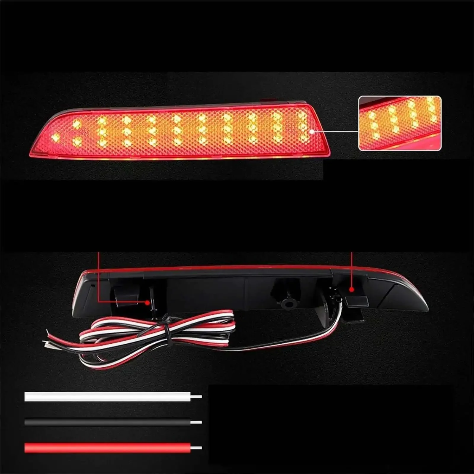 Mercedes W447 Vito 2014 2019 LED Reflector Tail Light 2Pc Red Lens Upgrade For Brake Signal Fog Lamp Driving Lights Rear Bumper Light Set To Boost Nighttime Visibility And Safer Stopping - Image 5