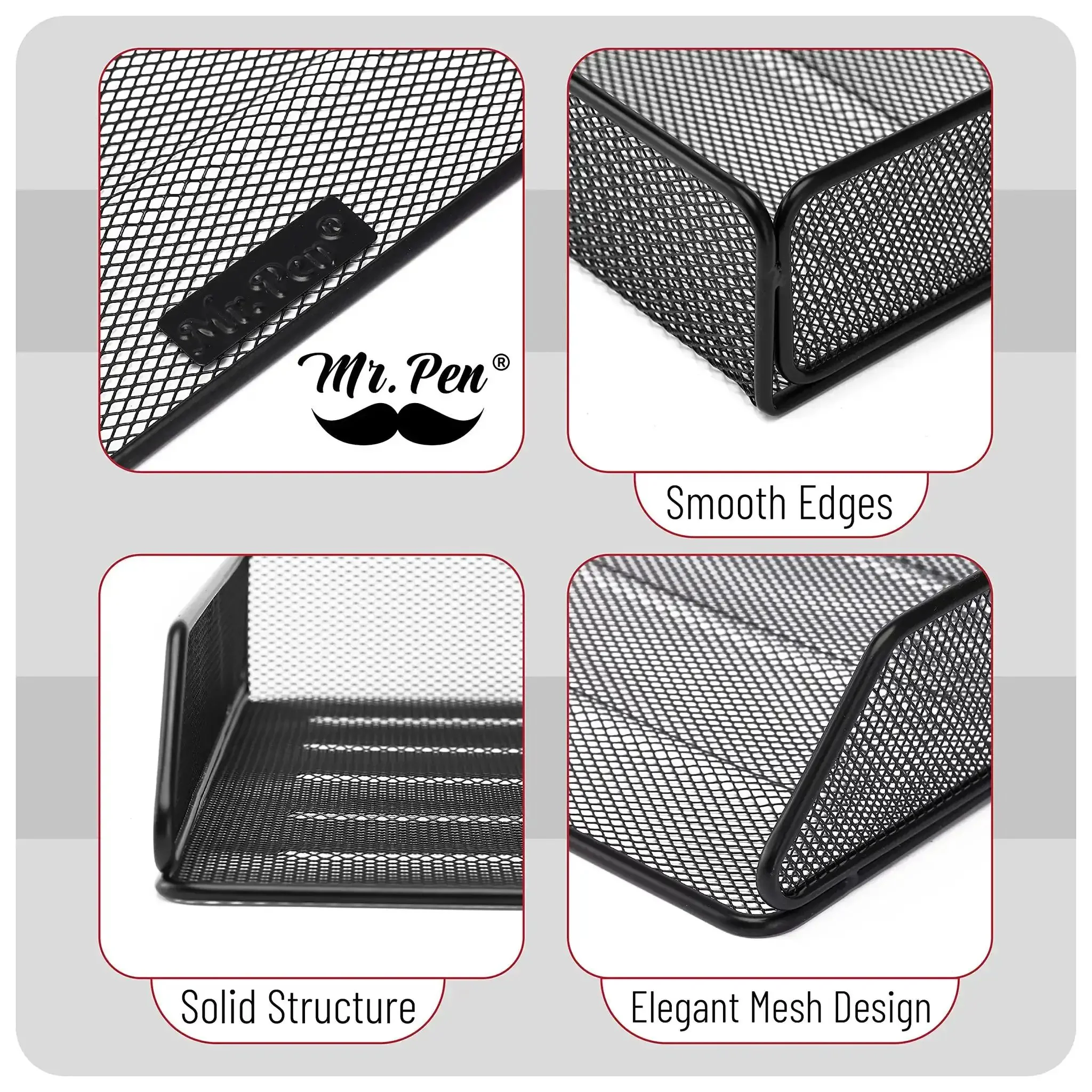 Mesh Desk Organizer With Single Tray For Letter And A4 Papers, File Holder For Desk Paper Management, Sturdy Scratch Resistant Steel Wire, Magazine And Mail Sorter To Keep Your Space Neat - Image 6