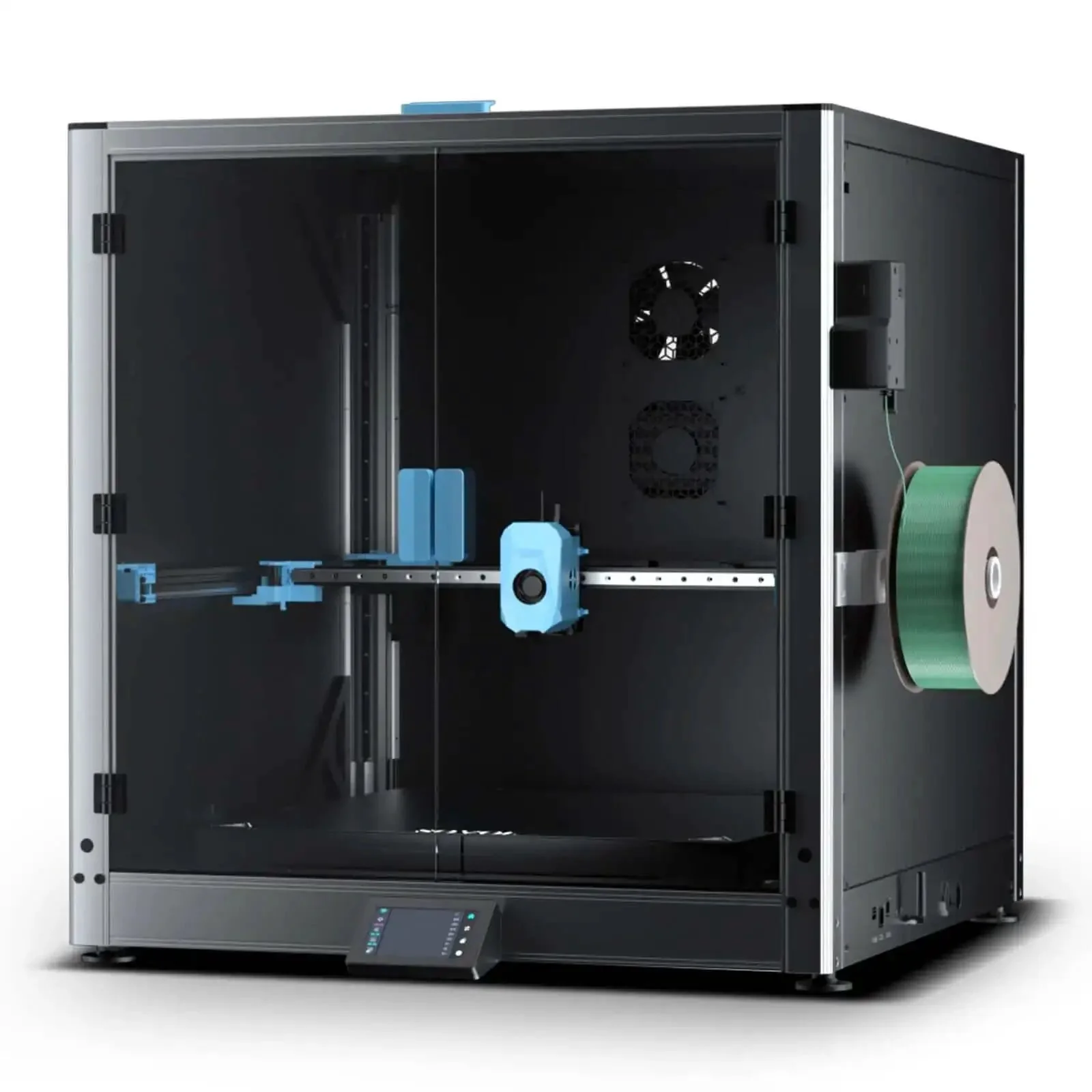 Metal And Tempered Glass Open Enclosure With Drag Chain And Filter Fan For SV08 Max 3D Printer Stable Temperature With Optional Heating Module Not For 500mm Tall Prints Without Height Boost STL