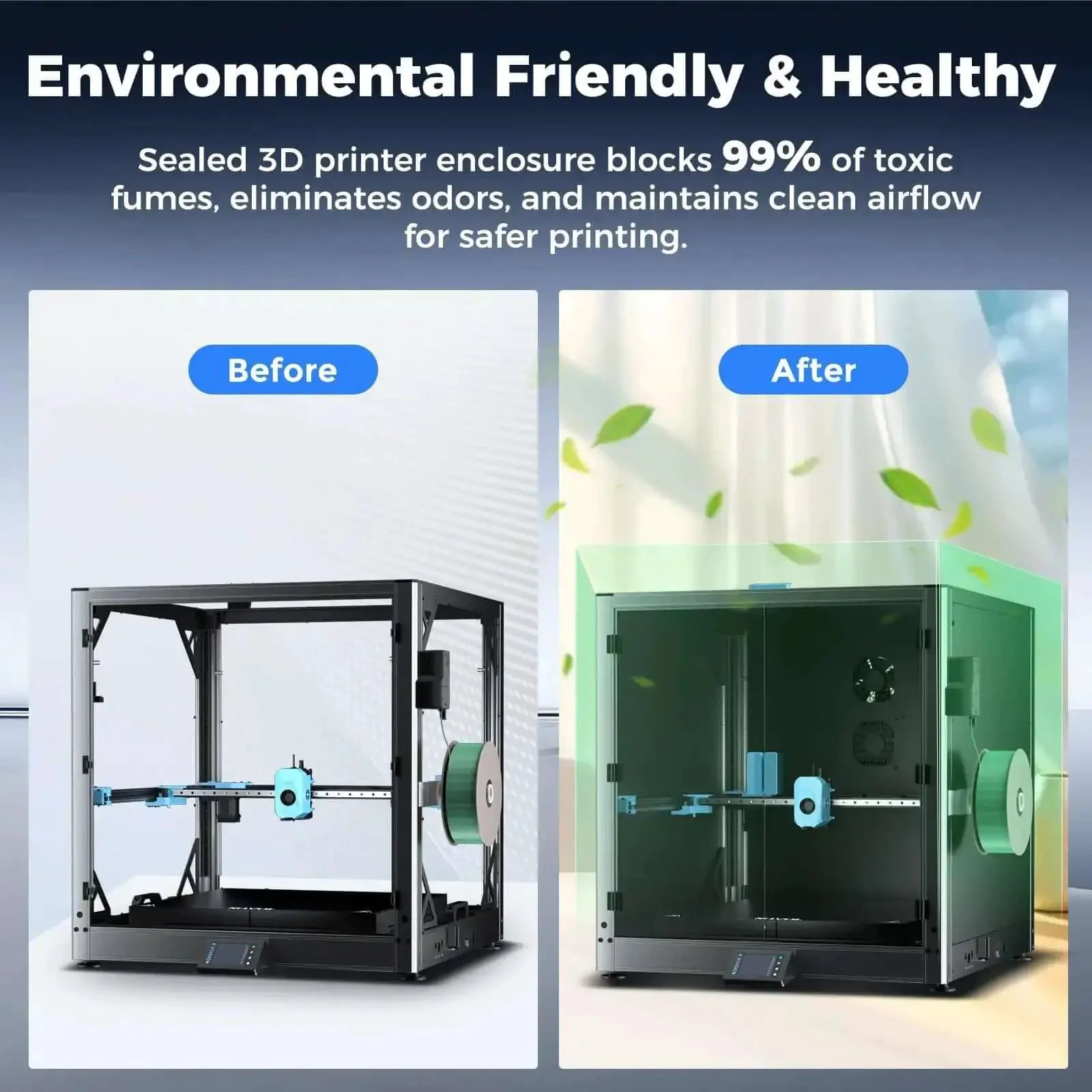 Metal And Tempered Glass Open Enclosure With Drag Chain And Filter Fan For SV08 Max 3D Printer Stable Temperature With Optional Heating Module Not For 500mm Tall Prints Without Height Boost STL - Image 7