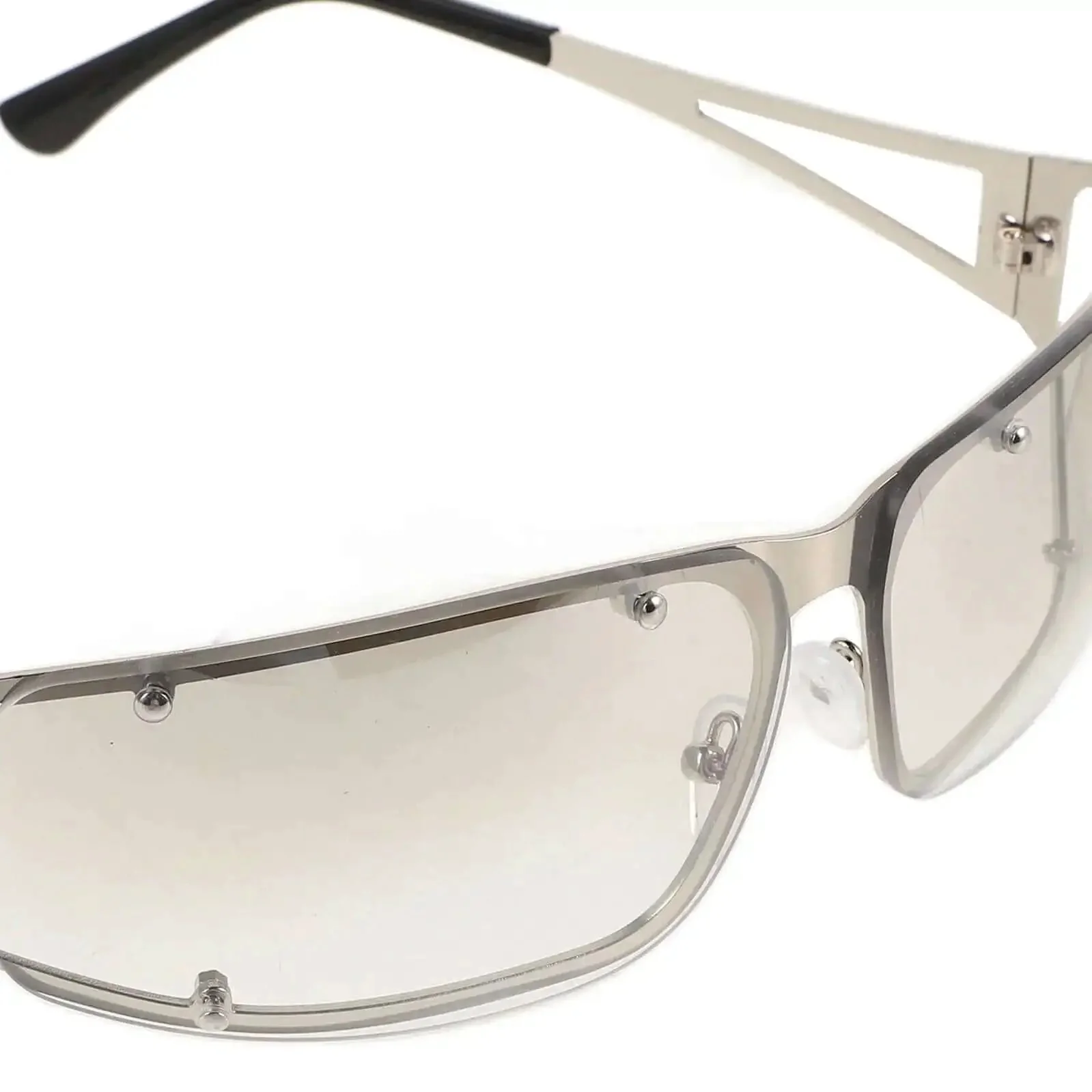 Metal Frame Retro Hollow Sunglasses For Women, Silver Frame Outdoor Eyewear Dope For Beach Parties And Workouts, Ultra Stylish Shades For Everyday Style And Active Living - Image 3