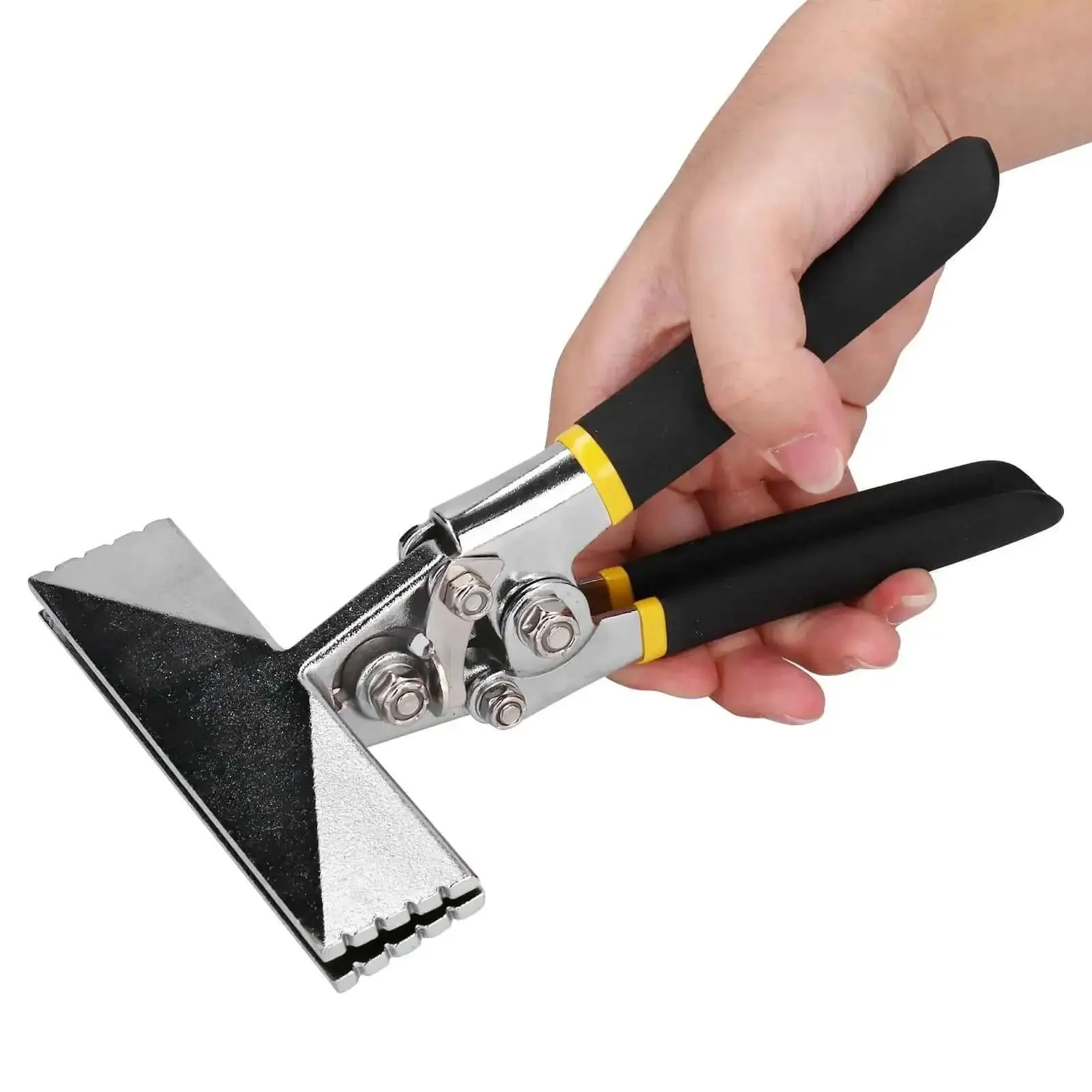 Metal Hand Seamer Pliers Straight Jaw 150mm For Sheet Metal Bending And Flattening, Handy DIY Tool For Door And Window Frames, Ergonomic Grip, Safety Lock, Hanging Hole, Flat Panels Made Easy
