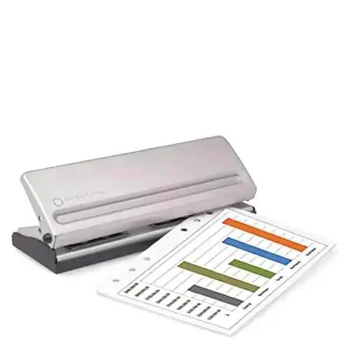 Metal Hole Punch For Pocket And Compact Planners With Spill Proof Chip Collector And Rubber Non Slip Base Easy Desktop Or Handheld Punch For 3.5 By 6 Inch Pages A Real Desk Side Workhorse - Image 2
