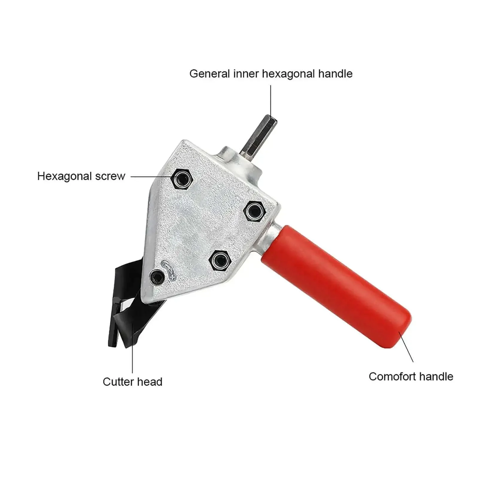Metal Nibbler Drill Attachment For Sheet Metal Cutting Turn Your Drill Into An Electric Shear, Fast Steel And Iron Sheet Cutter For 12V Cordless Or AC Drill, 1200 RPM Compatible - Image 5