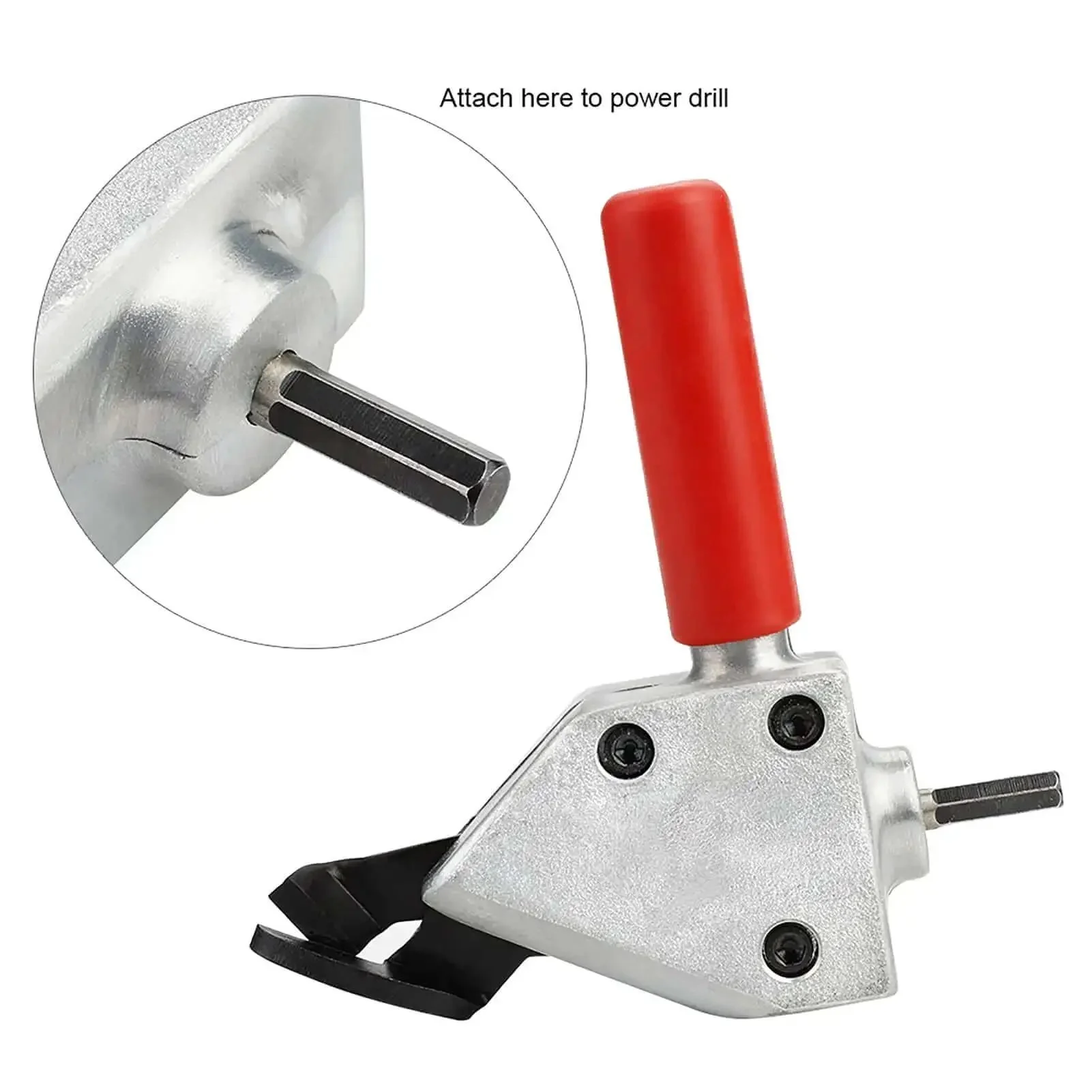Metal Nibbler Drill Attachment For Sheet Metal Cutting Turn Your Drill Into An Electric Shear, Fast Steel And Iron Sheet Cutter For 12V Cordless Or AC Drill, 1200 RPM Compatible - Image 6