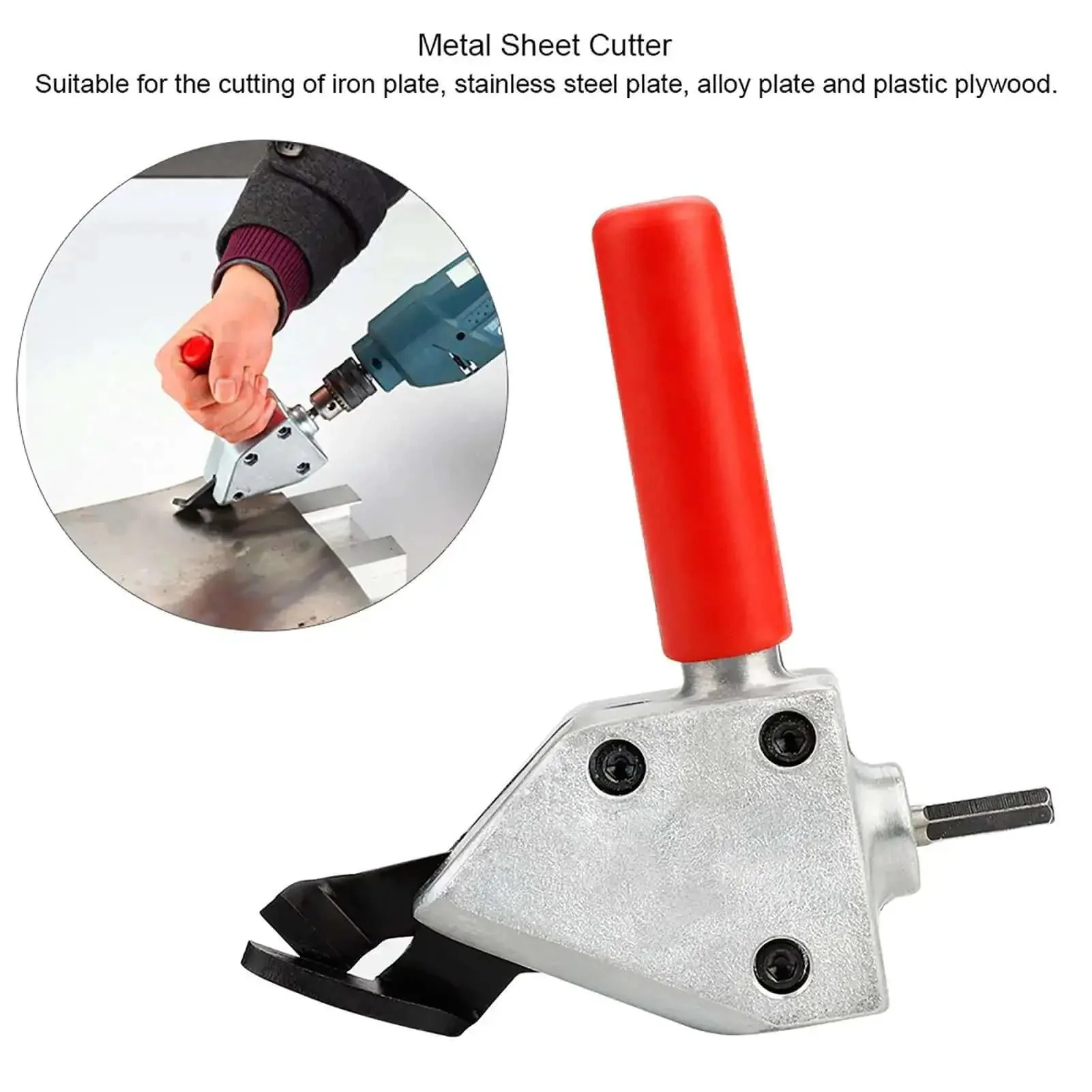 Metal Nibbler Drill Attachment For Sheet Metal Cutting Turn Your Drill Into An Electric Shear, Fast Steel And Iron Sheet Cutter For 12V Cordless Or AC Drill, 1200 RPM Compatible - Image 8
