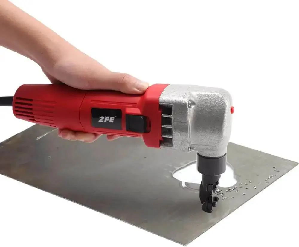 Metal Nibbler For Sheet Metal Cutting, 380W Power, 1700 RPM High Speed Rotor, Eats Through Stainless Steel, Aluminum, And Plastic, 0.5-1.8 mm Steel, 0.5-1.2 mm Stainless, Slim Grip, Case Included - Image 2
