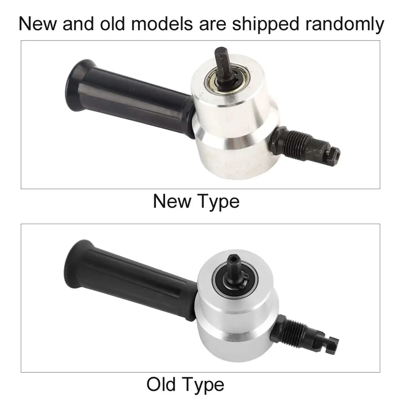 Metal Nibbler With Dual Cutter Heads And 360 Degree Rotating Head For Electric And Pneumatic Drills Pro Handheld Cutter For Steel Aluminum And Copper Plates 8mm Shank Quick Attach - Image 2