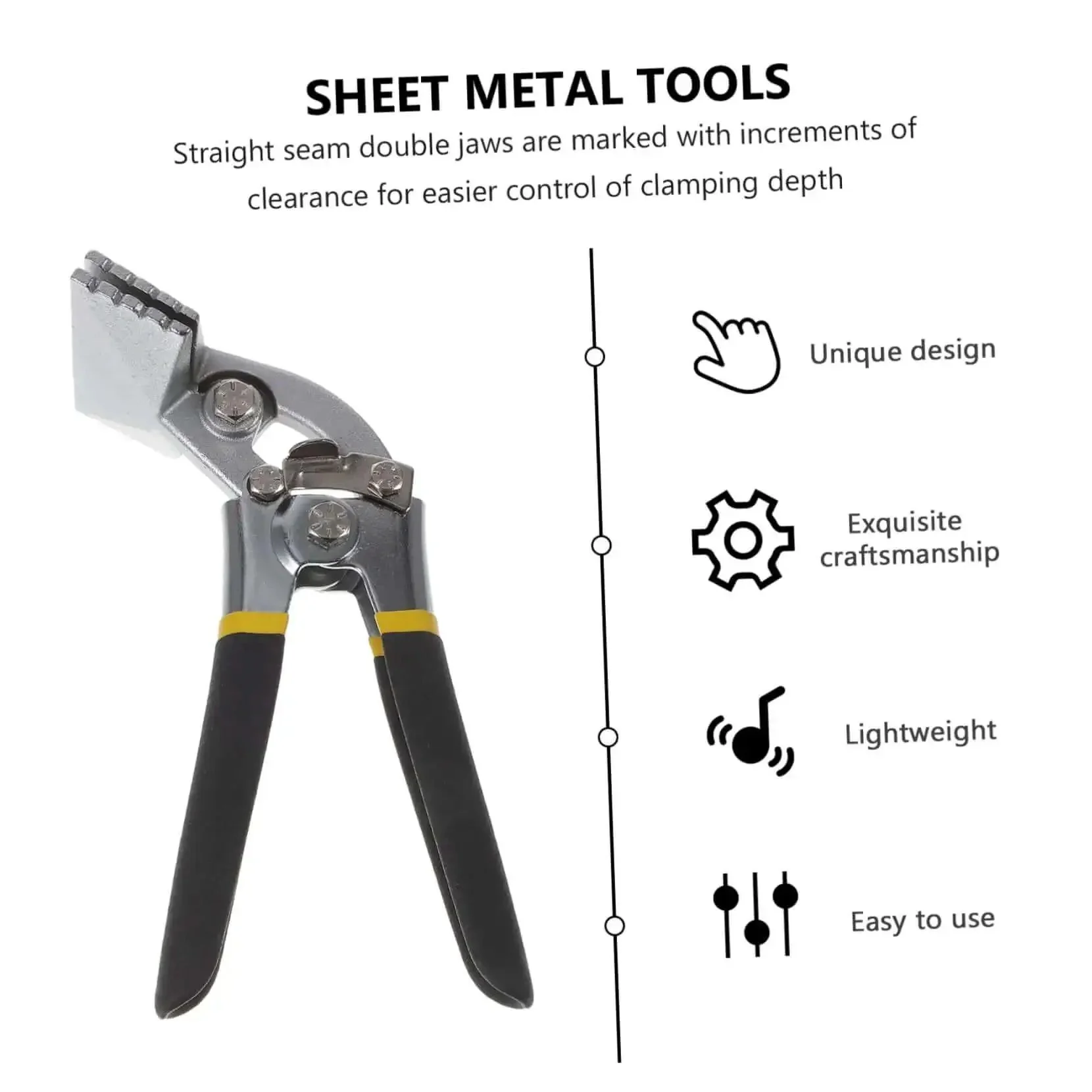 Metal Seamer And Edge Seamer Pliers For Standing Seam Roofing, Heavy Duty Metal Bending Tool With Non Slip Handle, Durable Steel Hand Seam Tool For Doors Windows And Roof Flashing, Pro Grade - Image 4